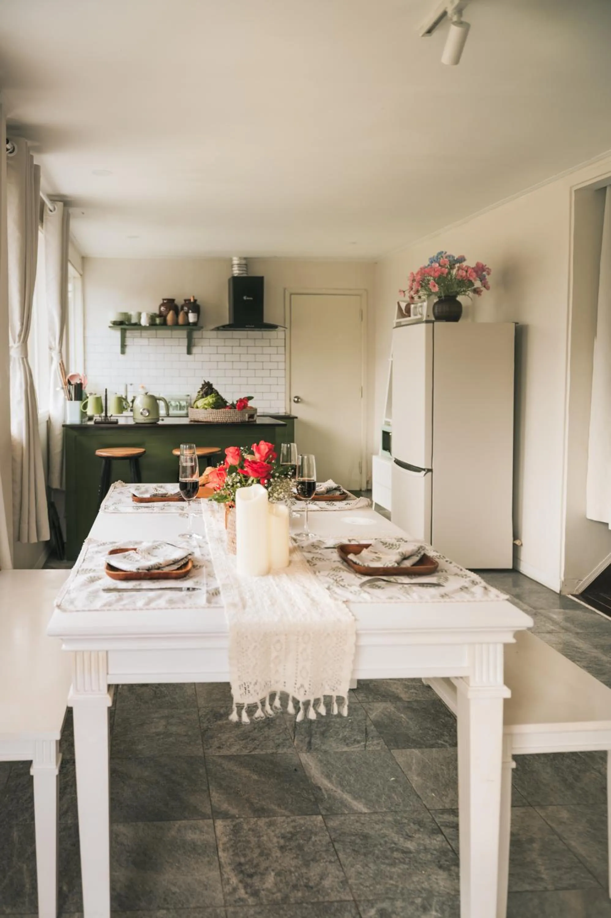 Kitchen or kitchenette in Ngàn Phố Studio & Love Hotel