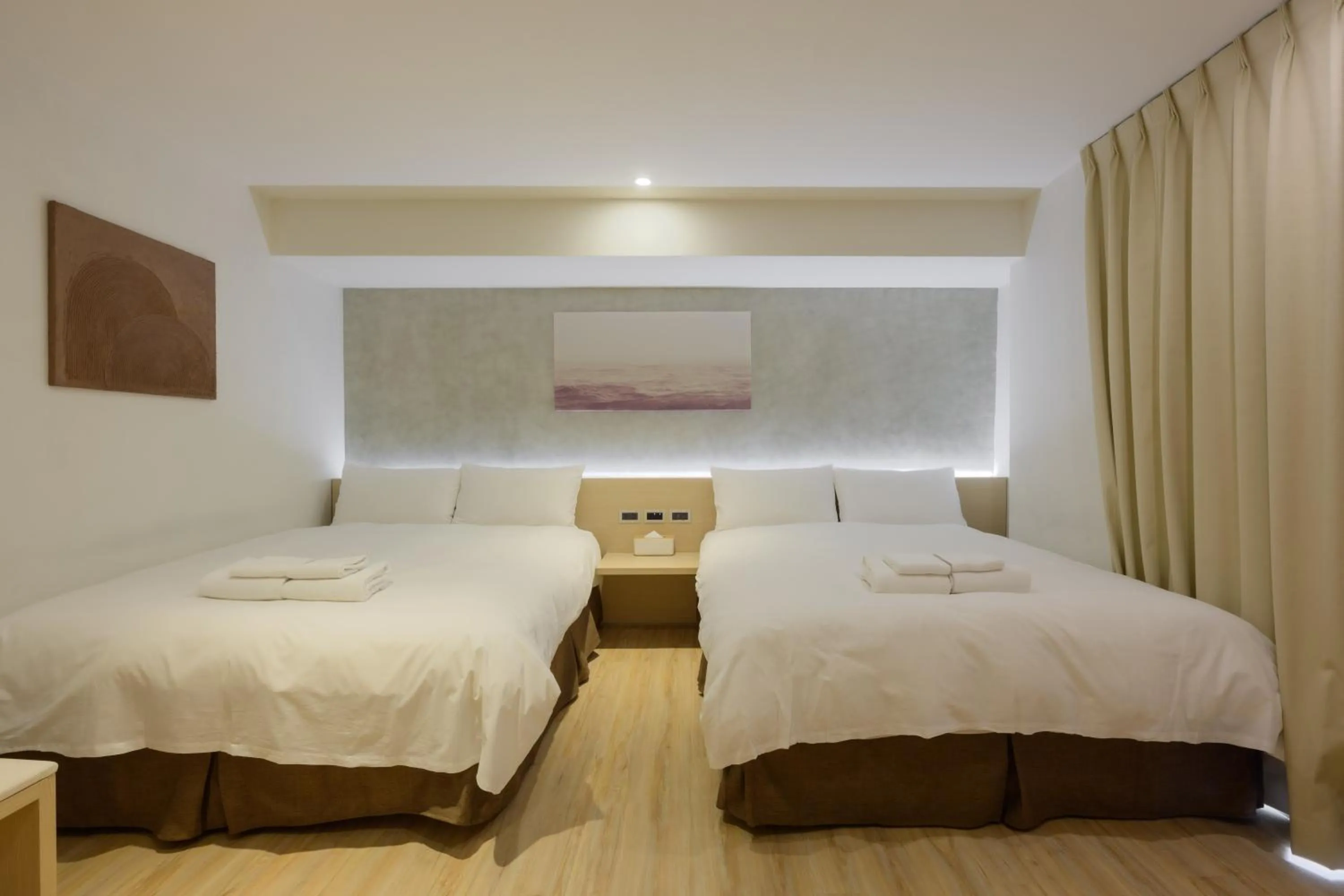 Bed in Members Hotel at Taipei 101