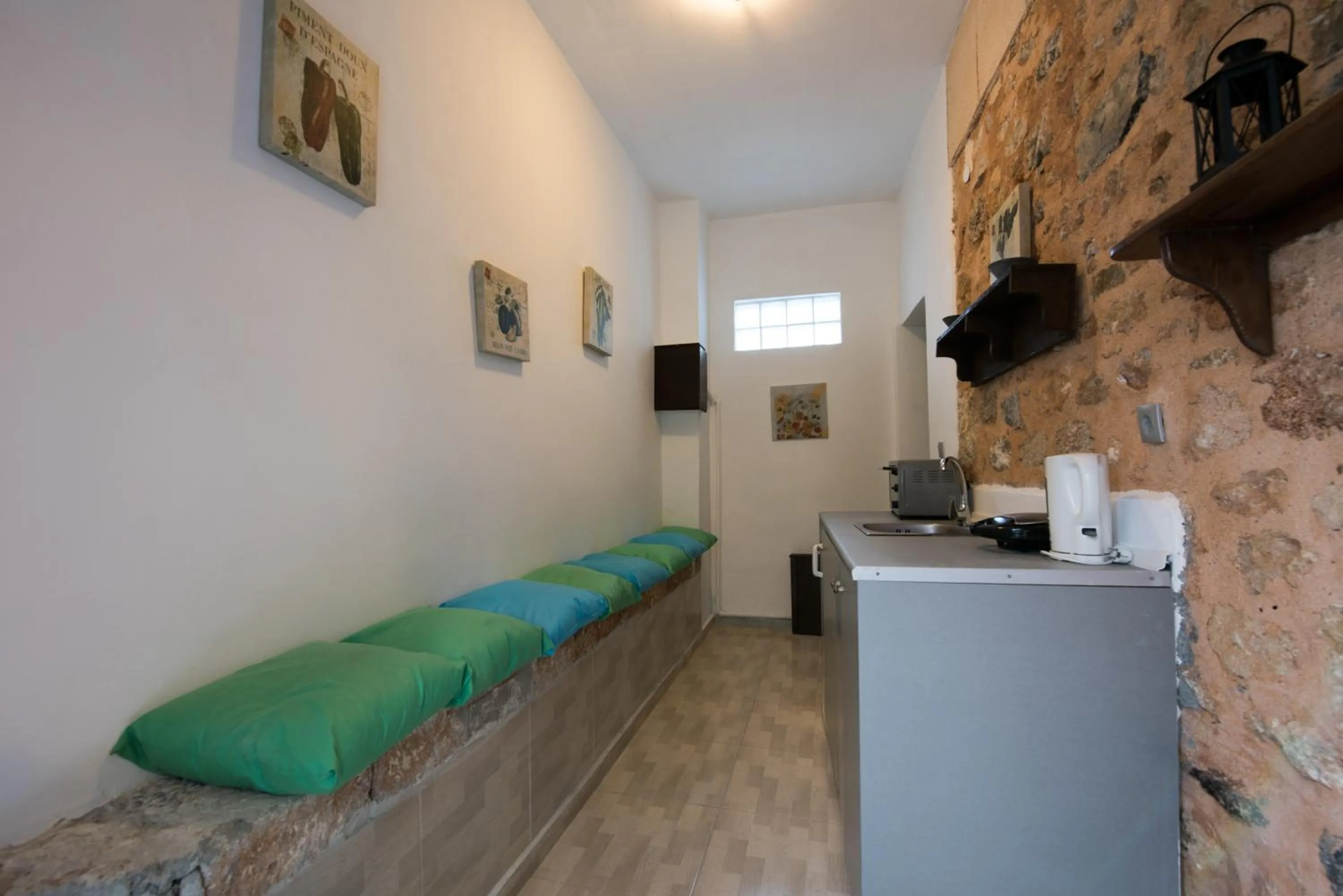 Kitchen or kitchenette in Xenones Lindos