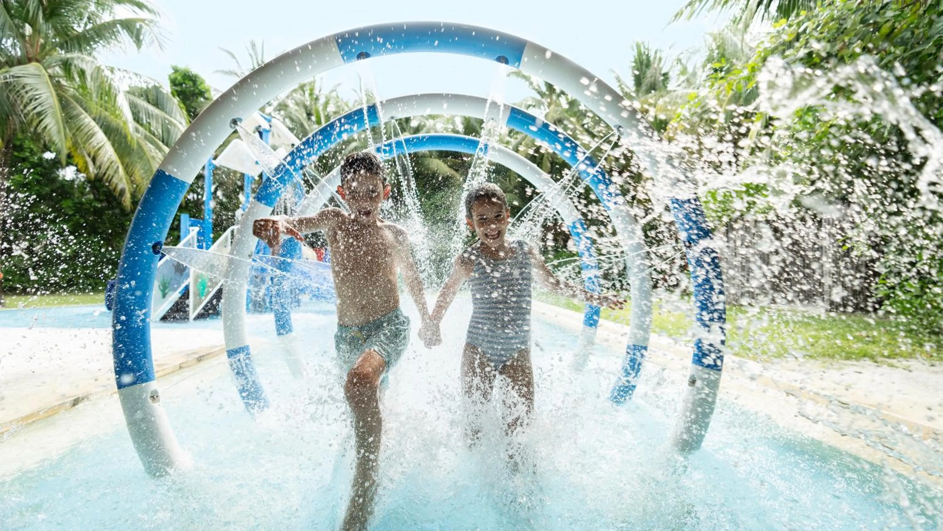 Aqua park in Intercontinental Maldives Maamunagau Resort with Club benefits by IHG