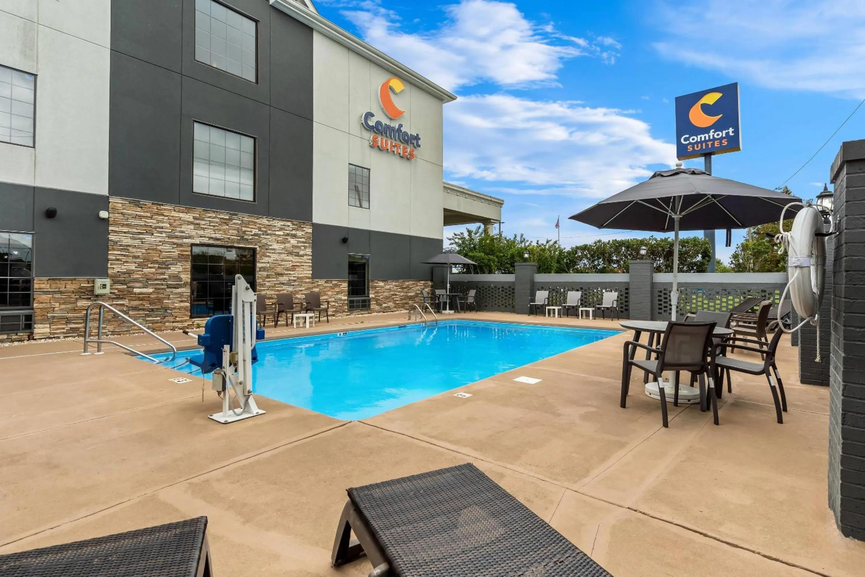 Swimming pool in Comfort Suites near Camp Lejeune