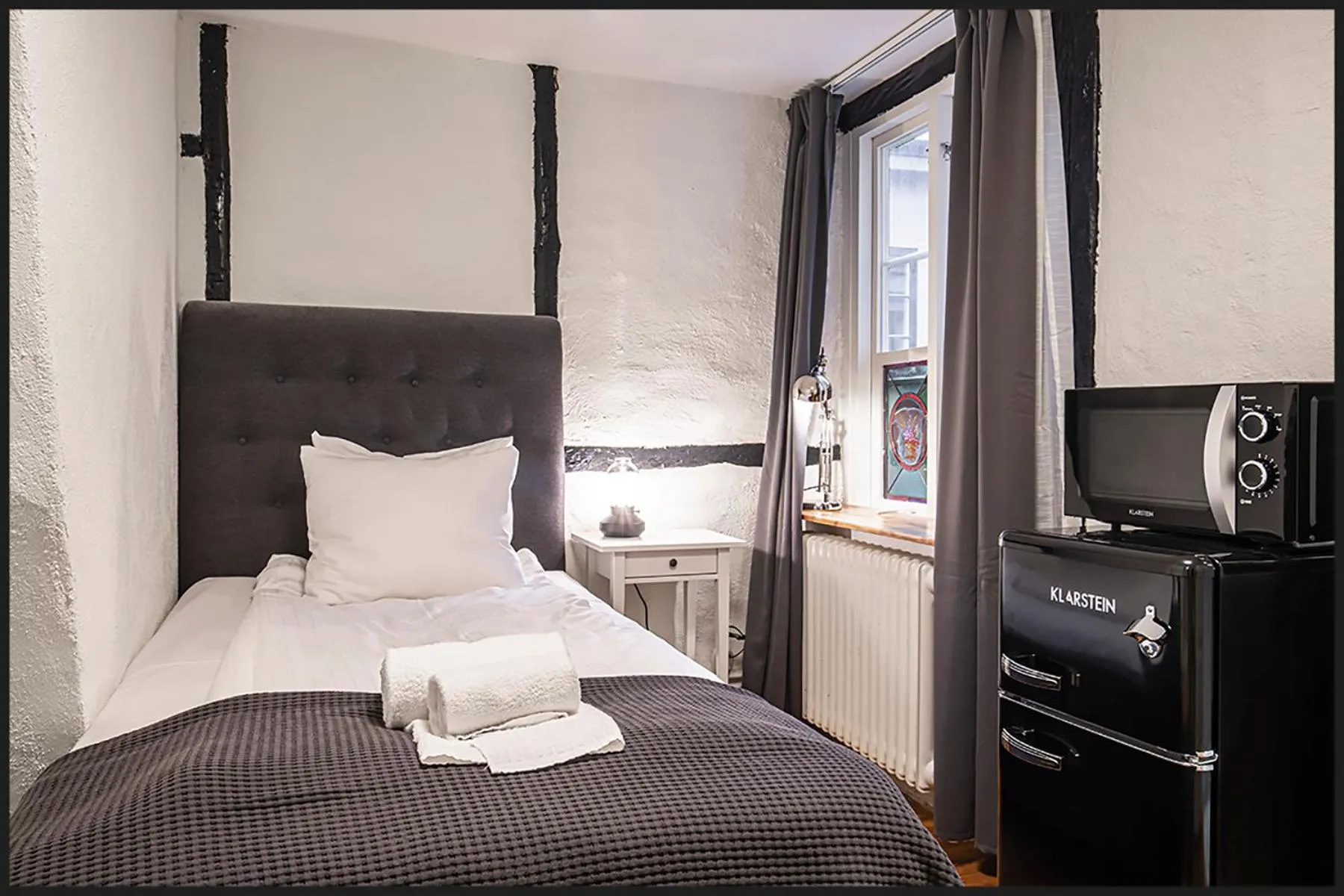 Bed in Continental Apartment Hotel Helsingborg