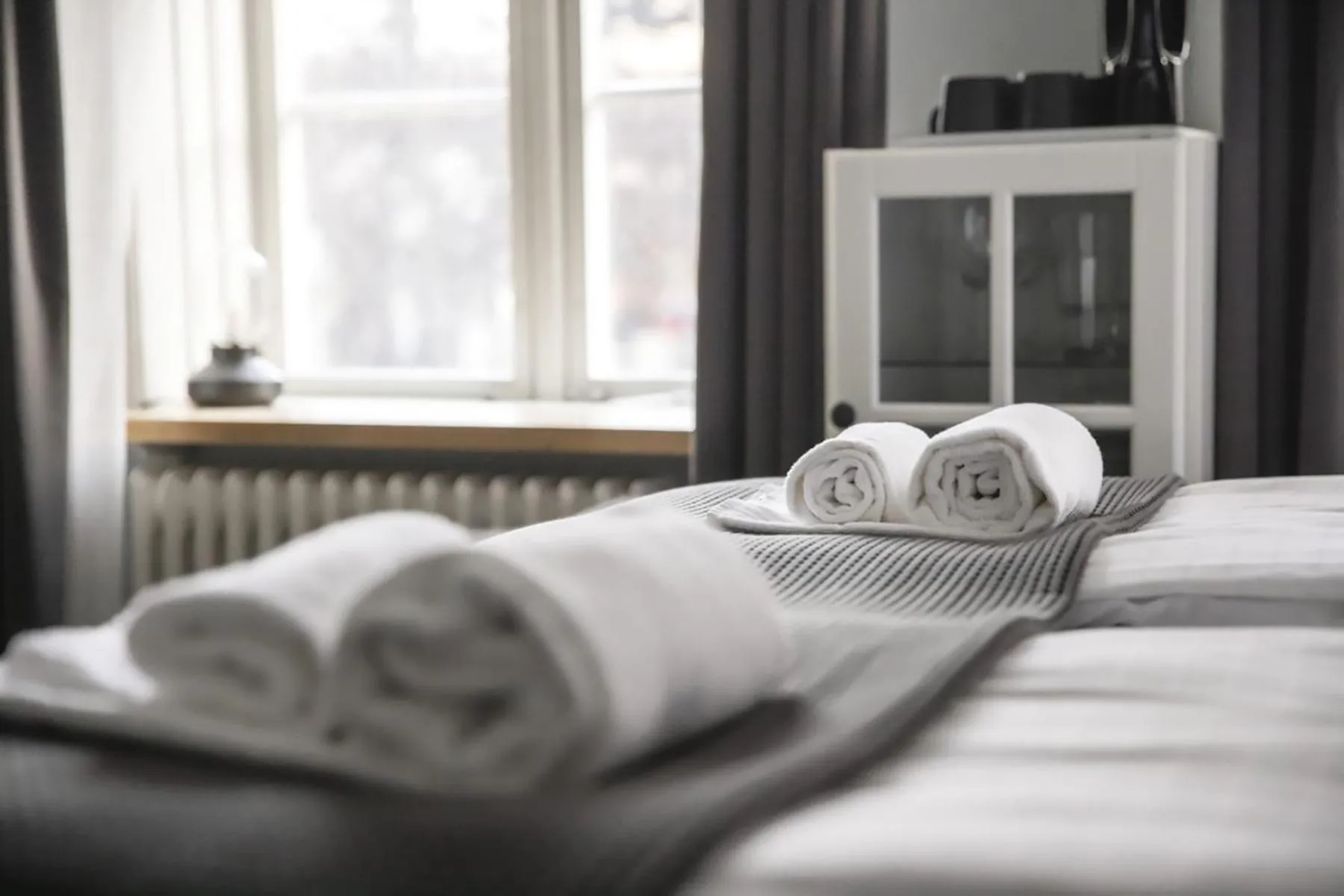 Bed in Continental Apartment Hotel Helsingborg