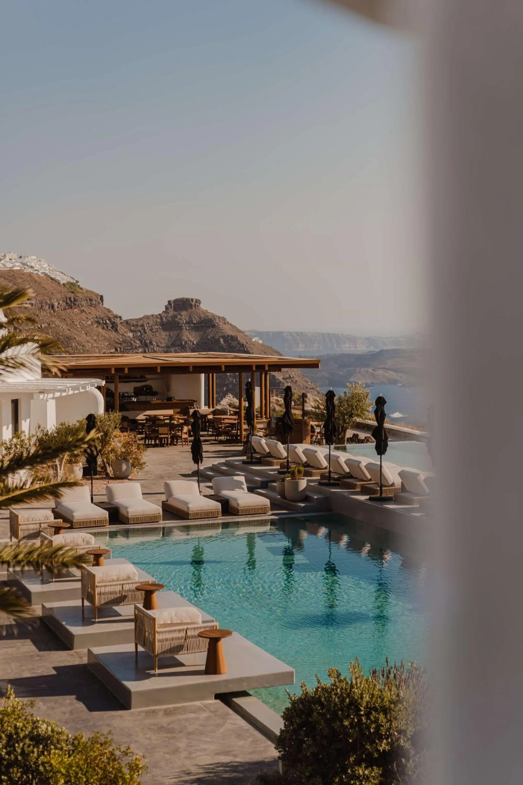 Pool view in Nobu Hotel Santorini