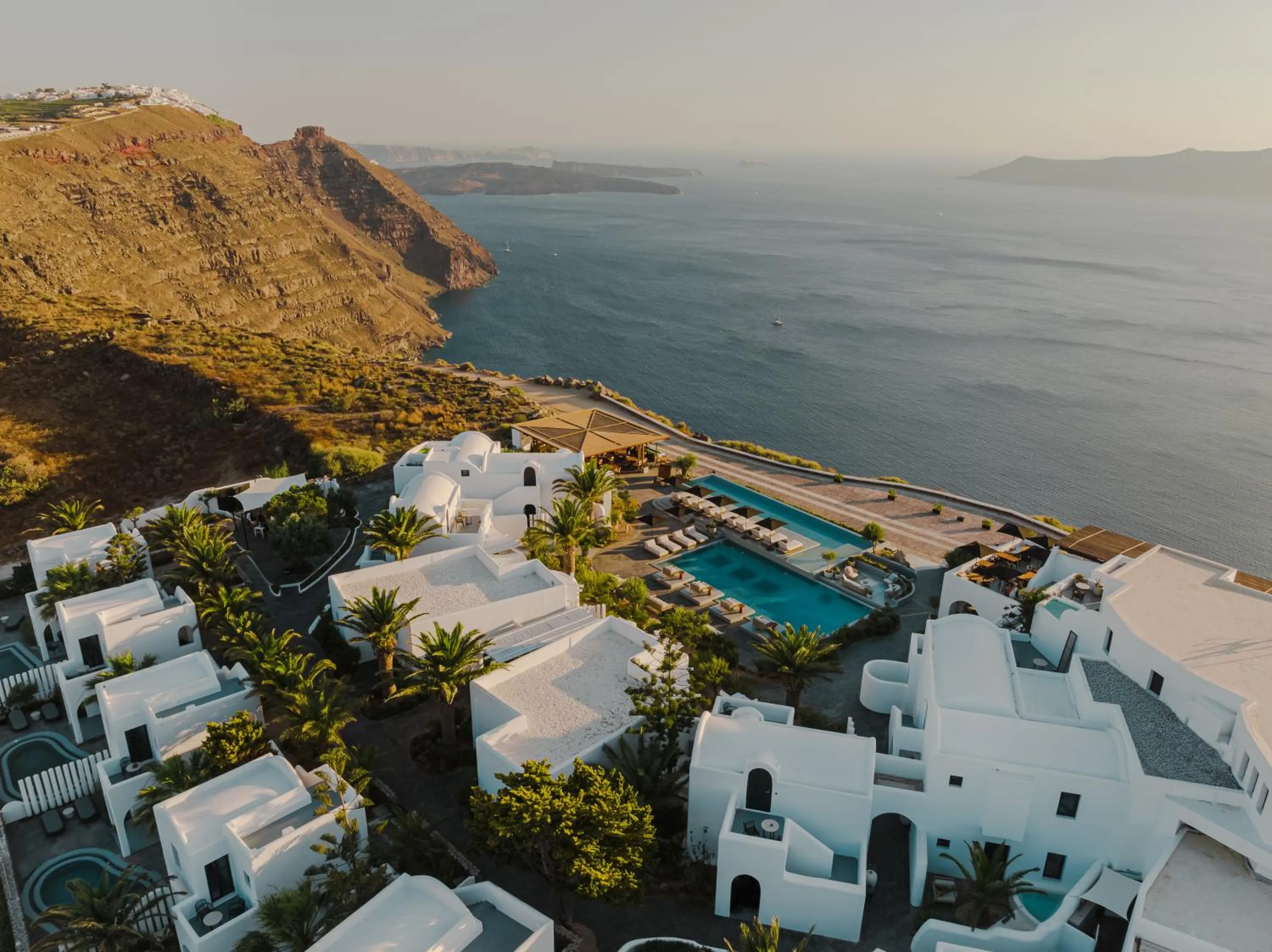 Bird's eye view in Nobu Hotel Santorini