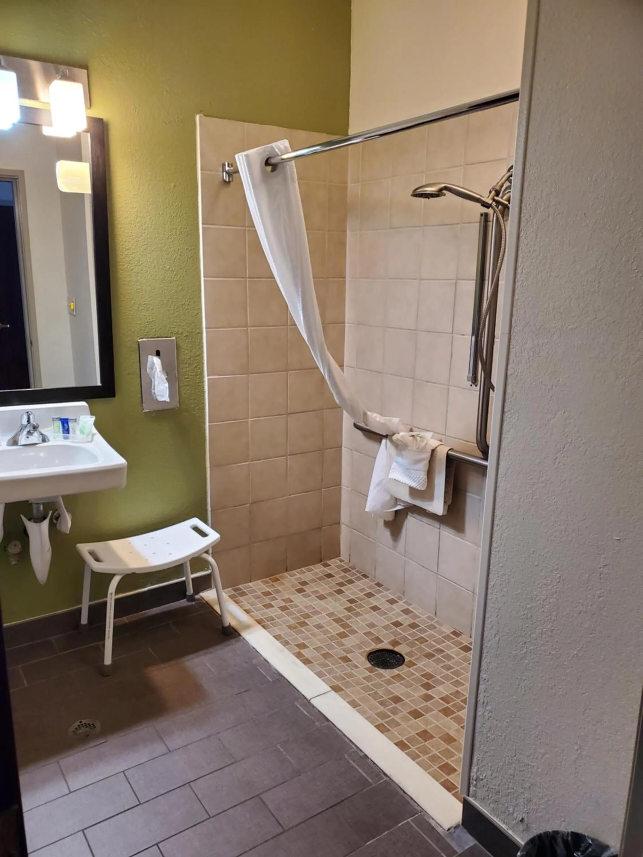 Shower in Sleep Inn & Suites Jacksonville near Camp Lejeune