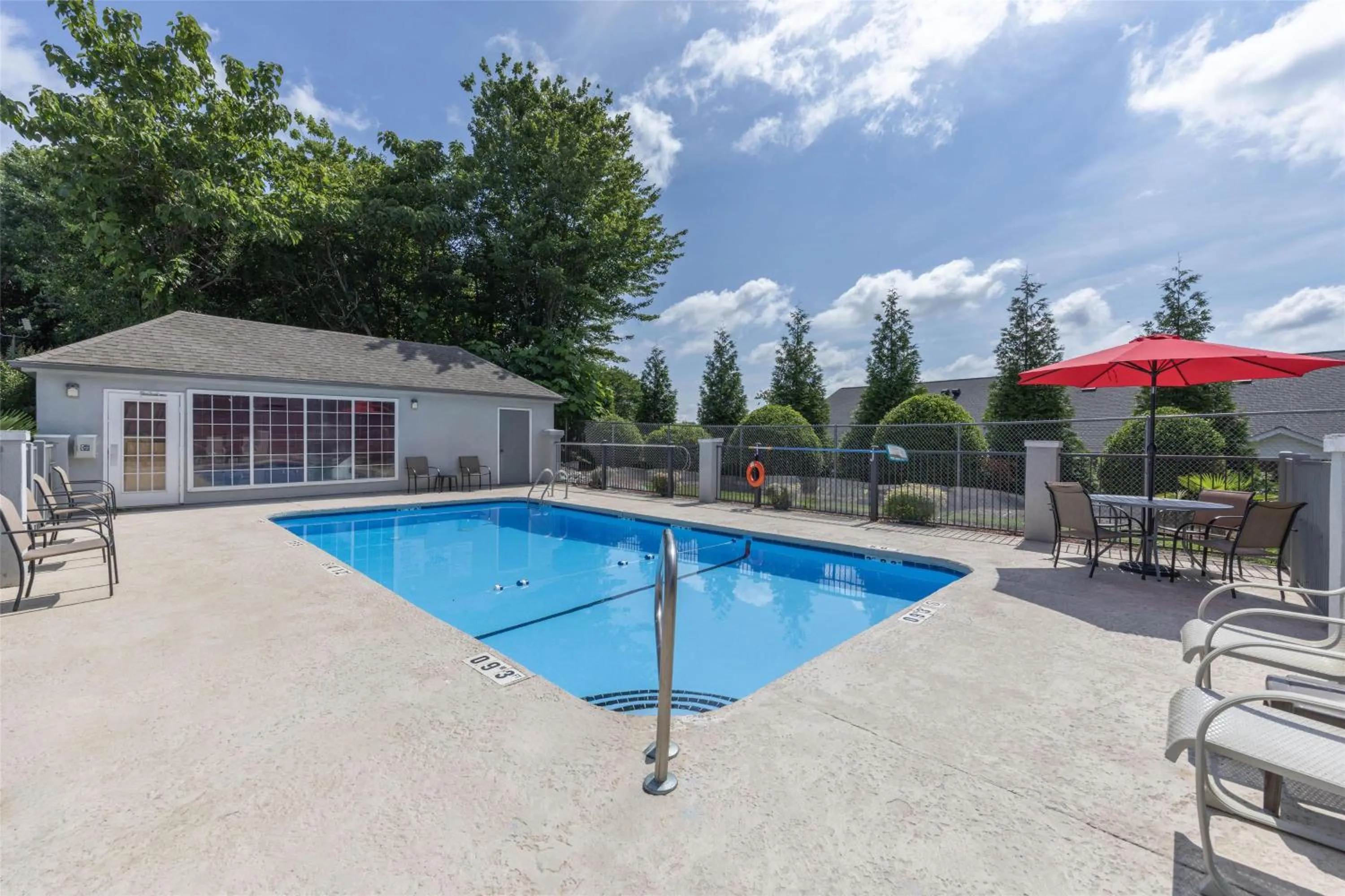 Pool view in SureStay Plus Hotel by Best Western Asheboro