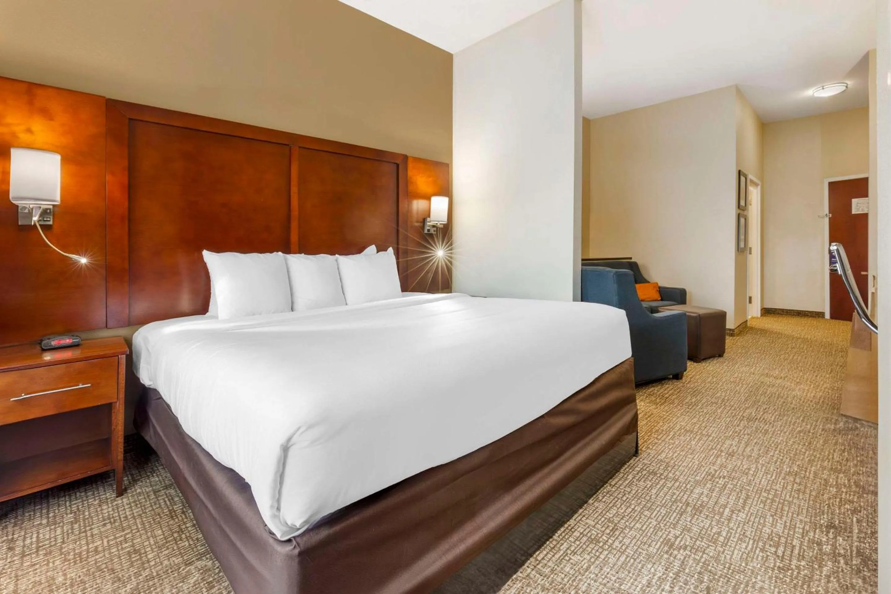 Bedroom, Bed in Comfort Suites Wilson - I - 95