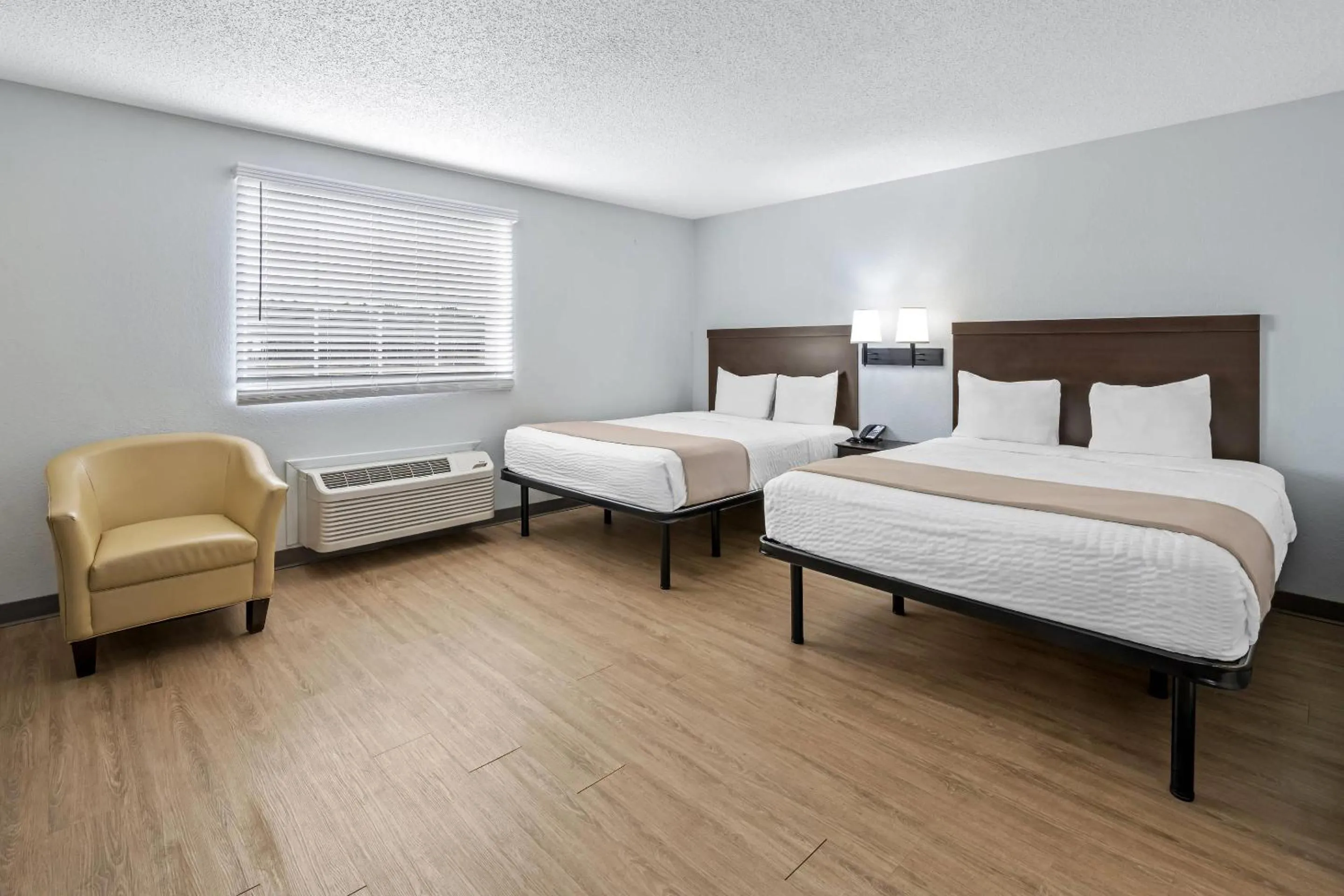 Bedroom, Bed in Suburban Studios Near Camp Lejeune