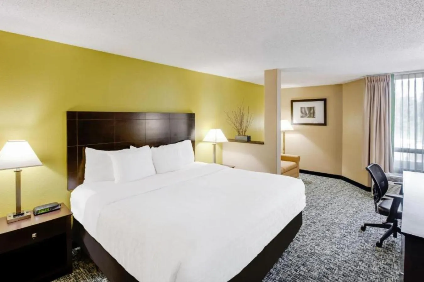 Bed in Clarion Inn Asheville Airport