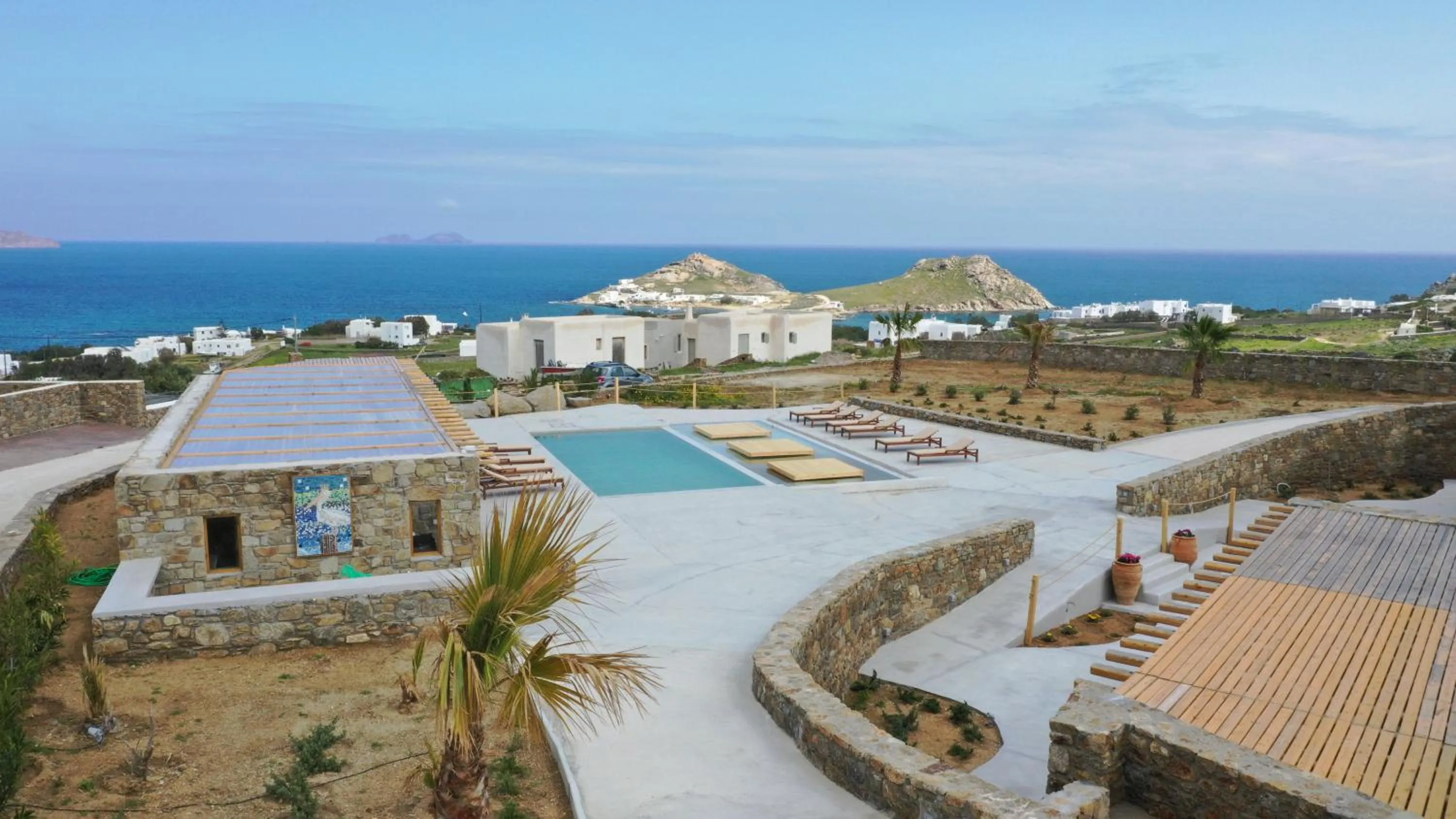 Bird's eye view in Myconian Crown Suites