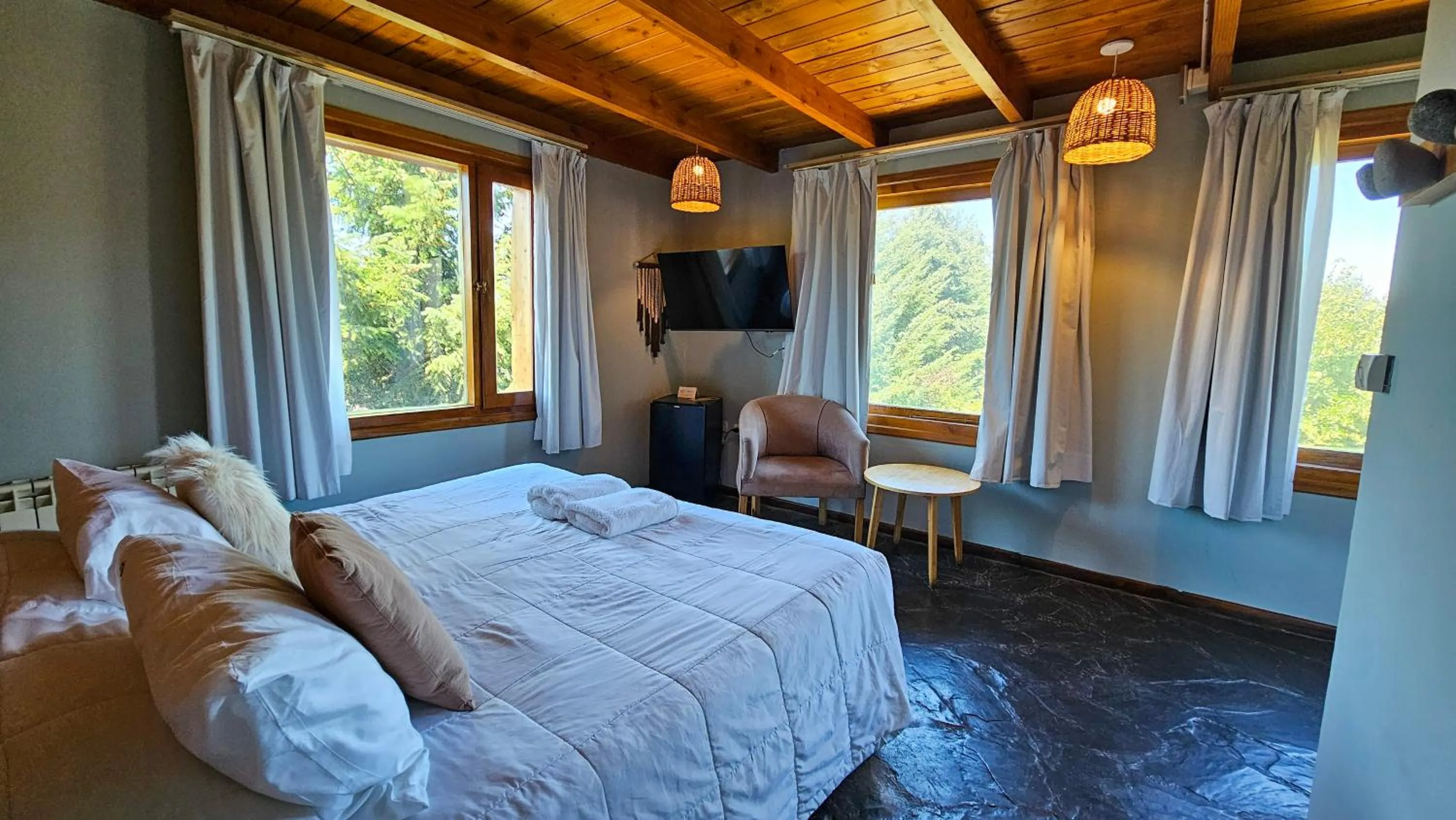 View (from property/room), Bed in Pioneros Suites by Grupo Tierra Gaucha