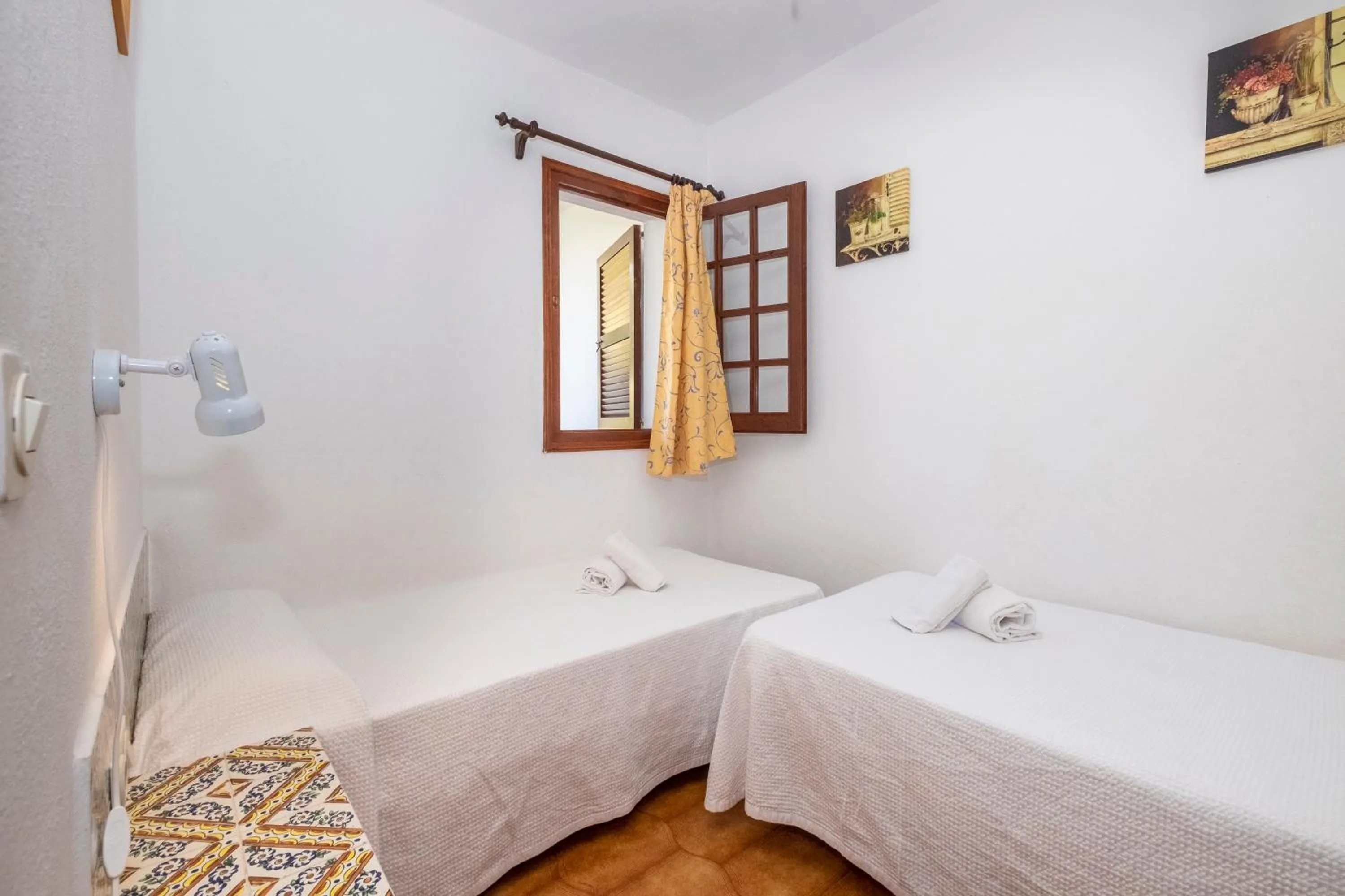 Bedroom, Bed in Apartamentos Son Bou Gardens By MENORCARENTALS