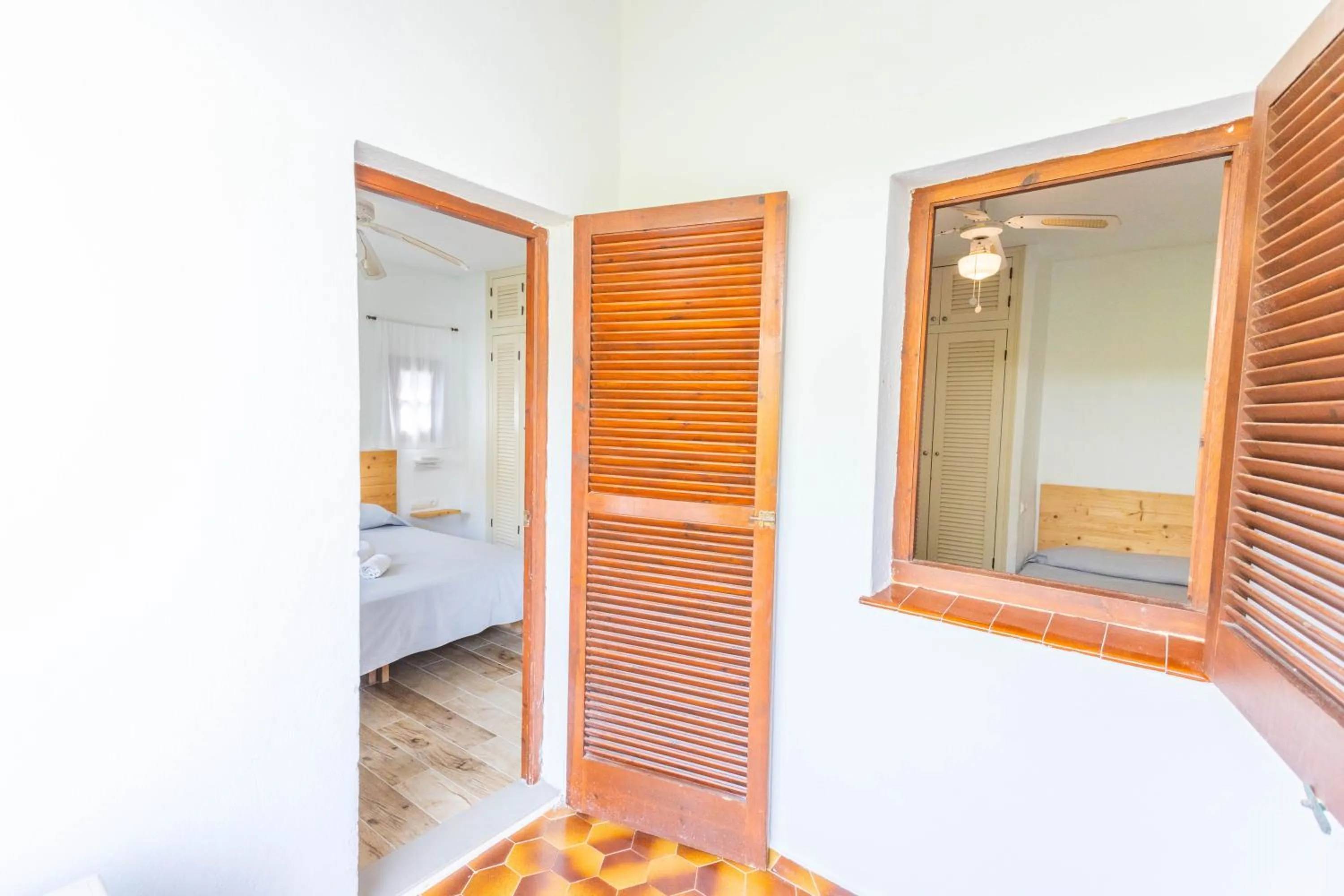 Balcony/Terrace, Bed in Apartamentos Son Bou Gardens By MENORCARENTALS