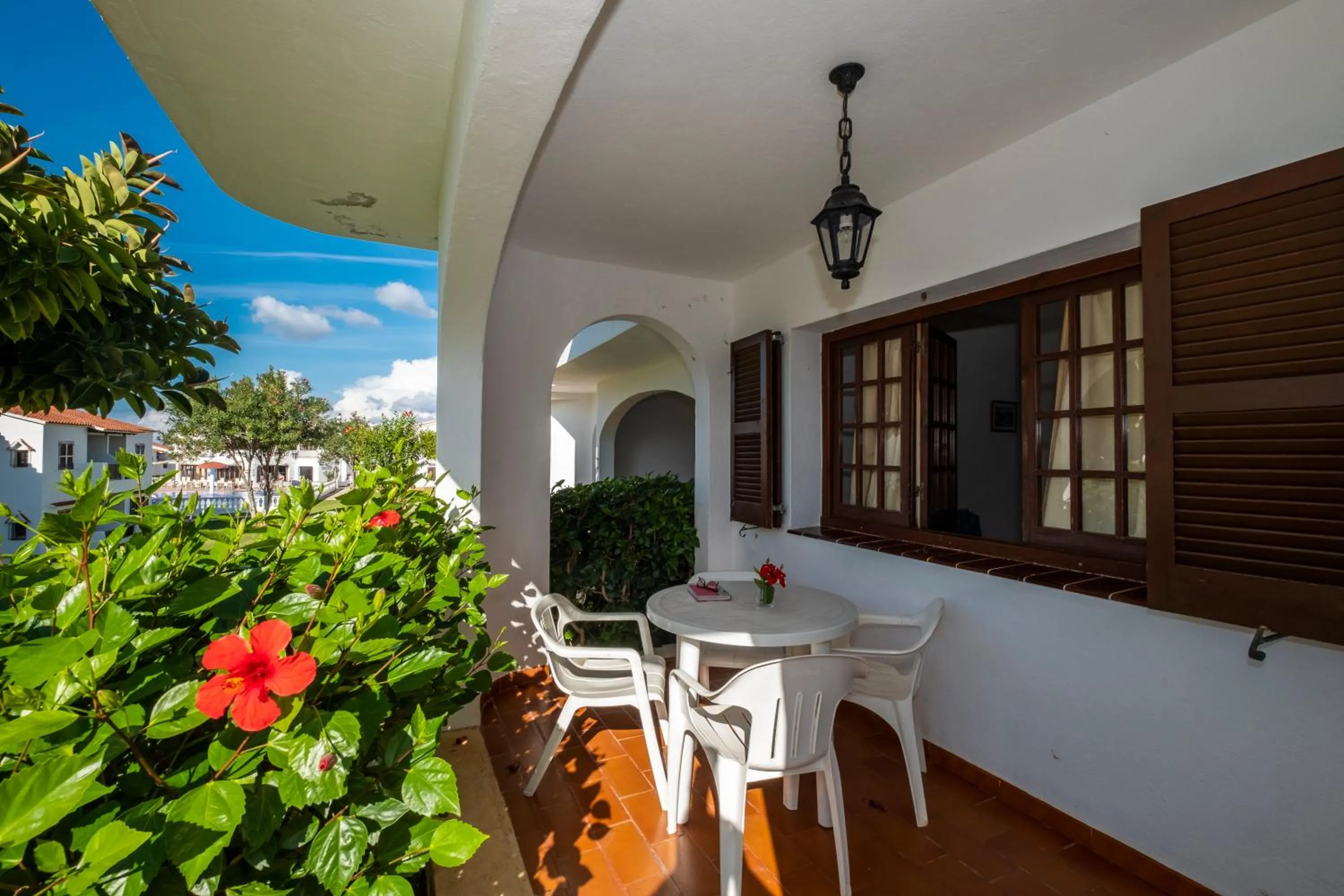 Balcony/Terrace in Apartamentos Son Bou Gardens By MENORCARENTALS