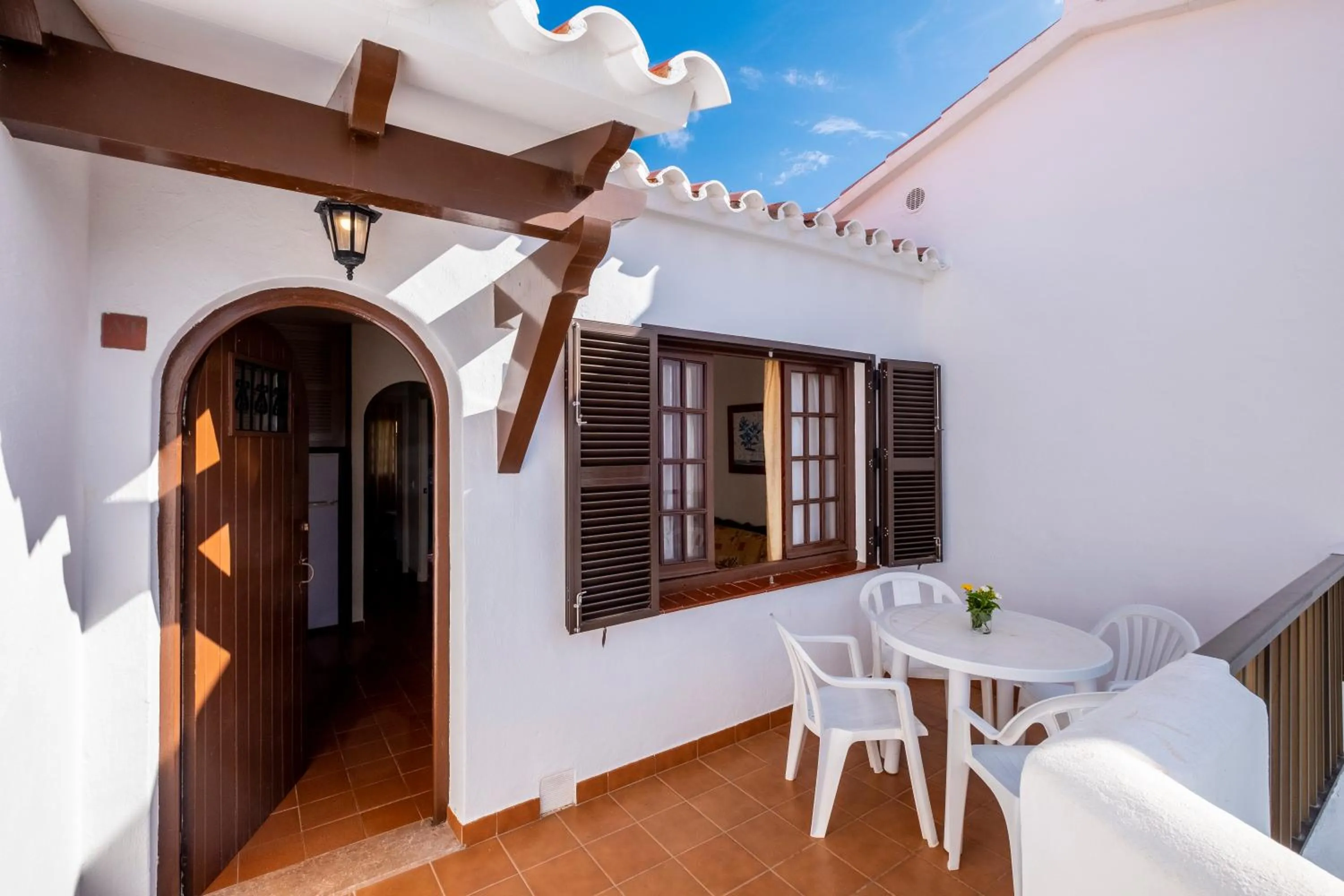 Balcony/Terrace in Apartamentos Son Bou Gardens By MENORCARENTALS