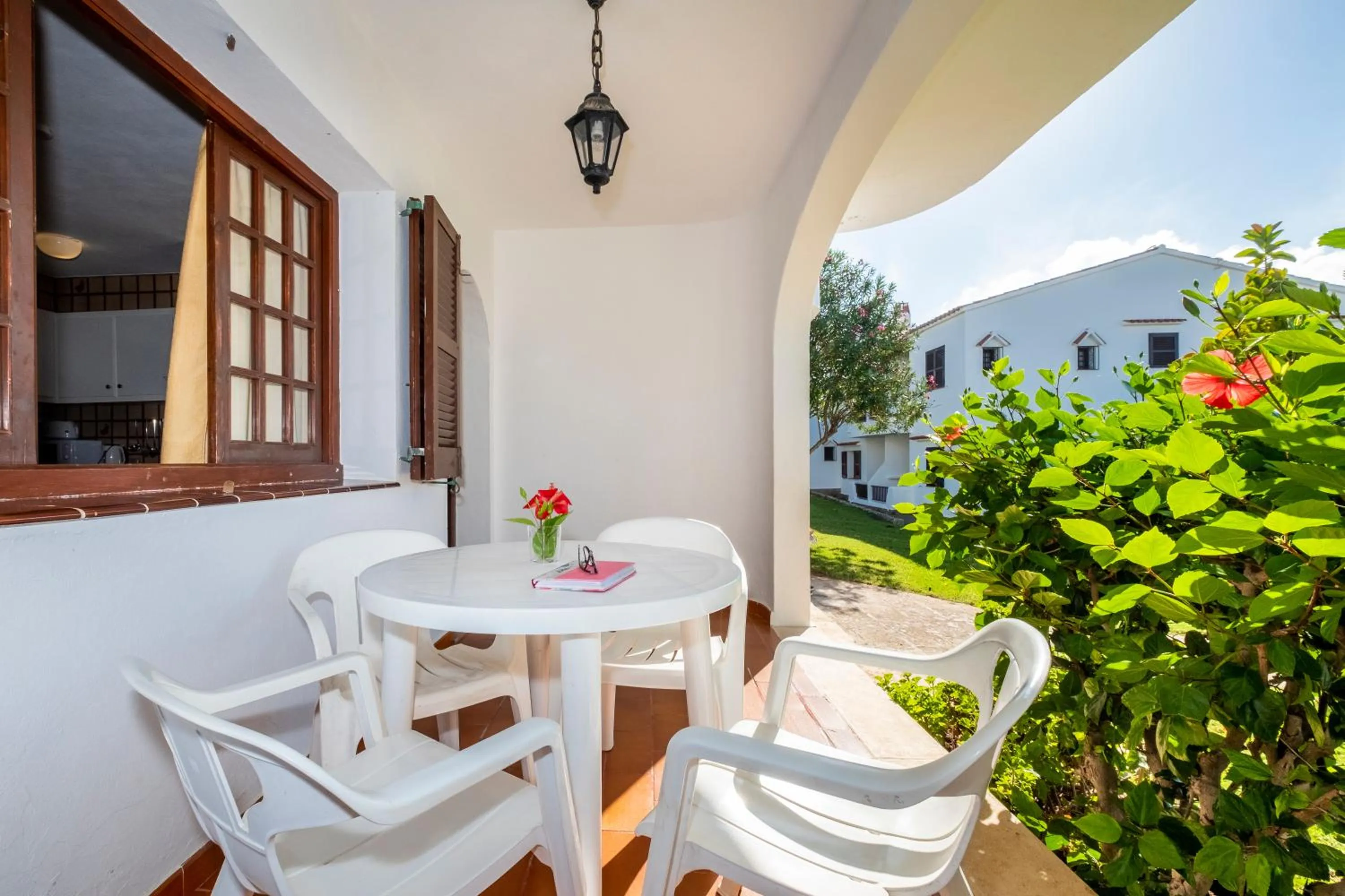 Balcony/Terrace in Apartamentos Son Bou Gardens By MENORCARENTALS