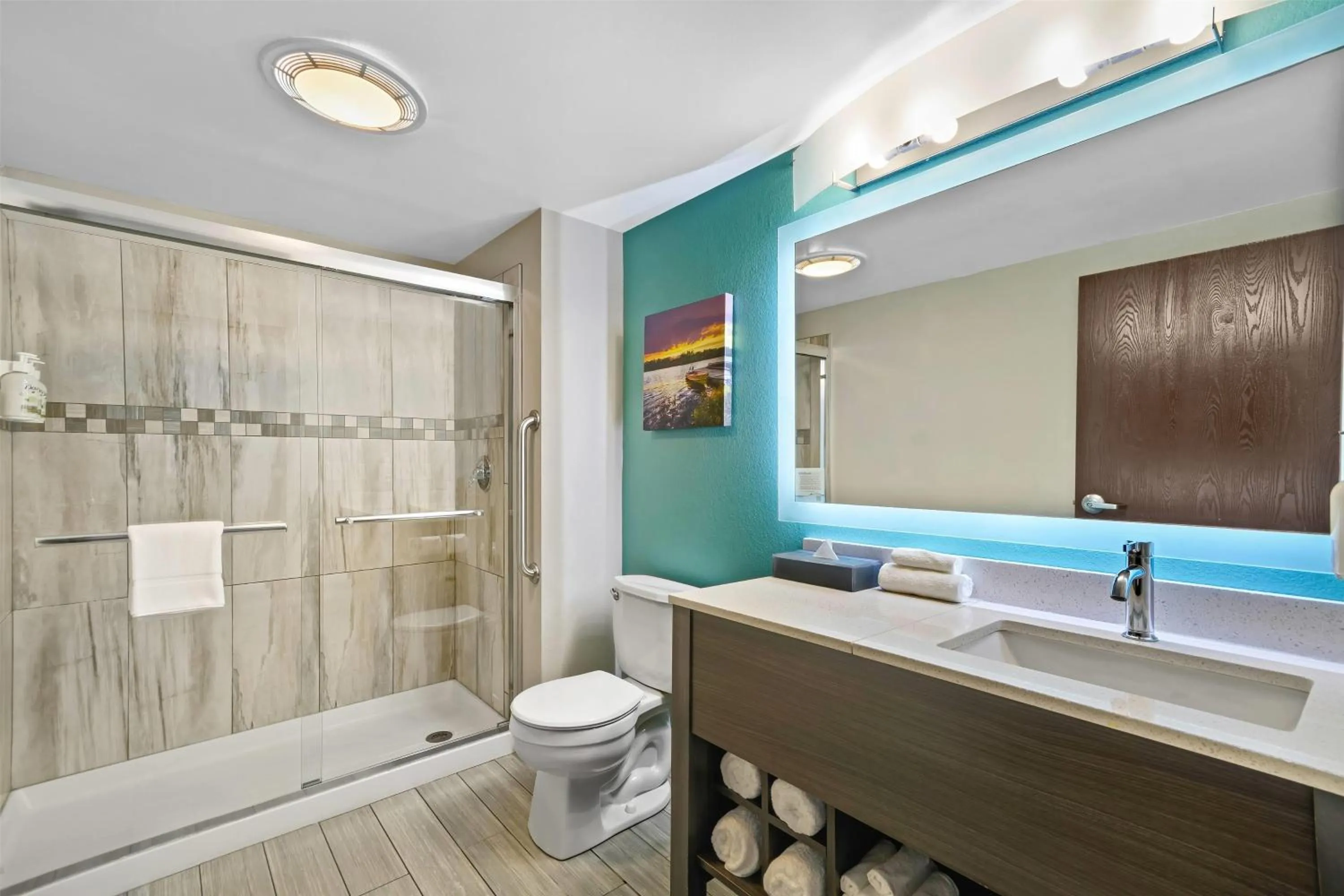 Bathroom in La Quinta by Wyndham Batavia