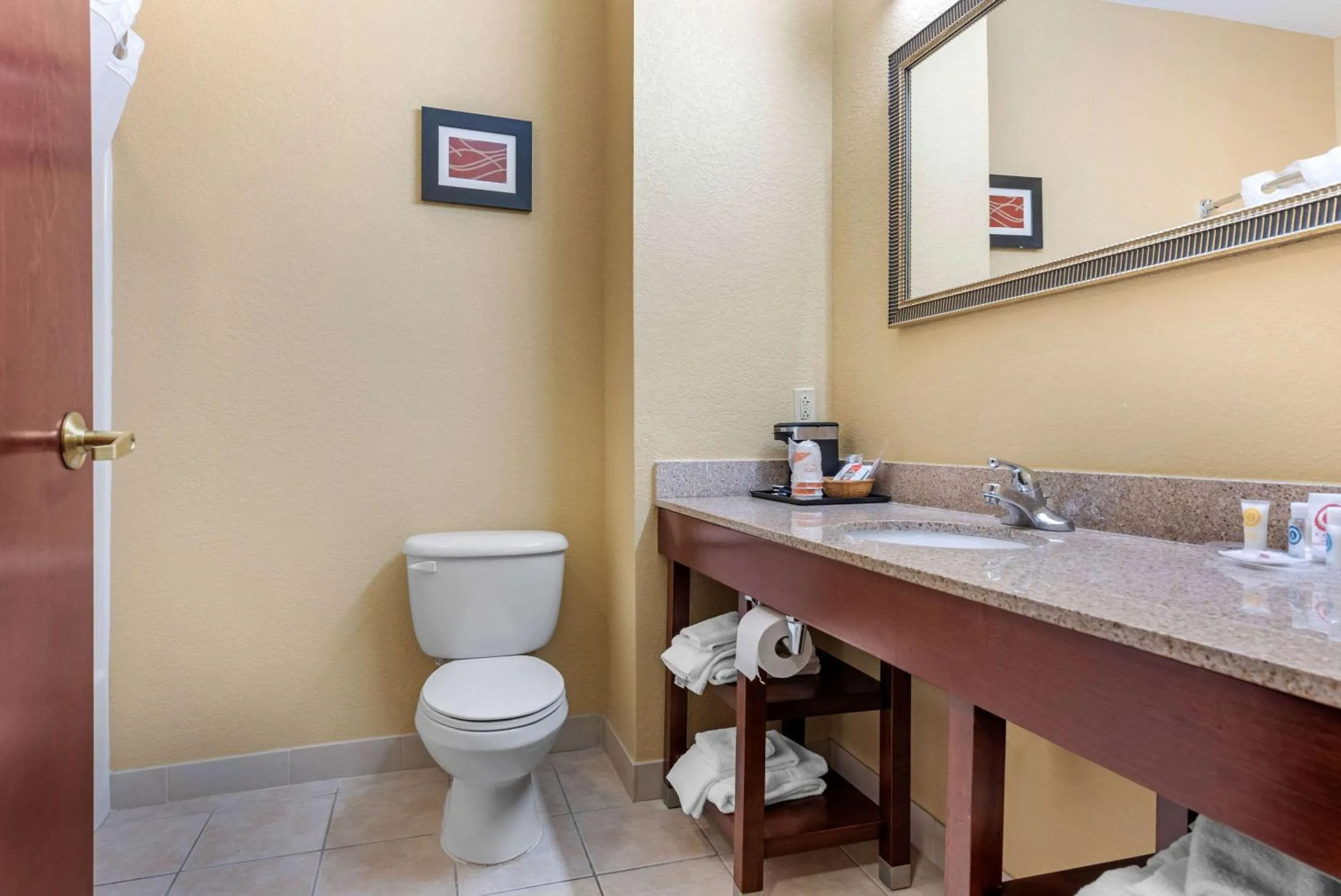 Bathroom in Comfort Suites Findlay I-75 near Sports Complex