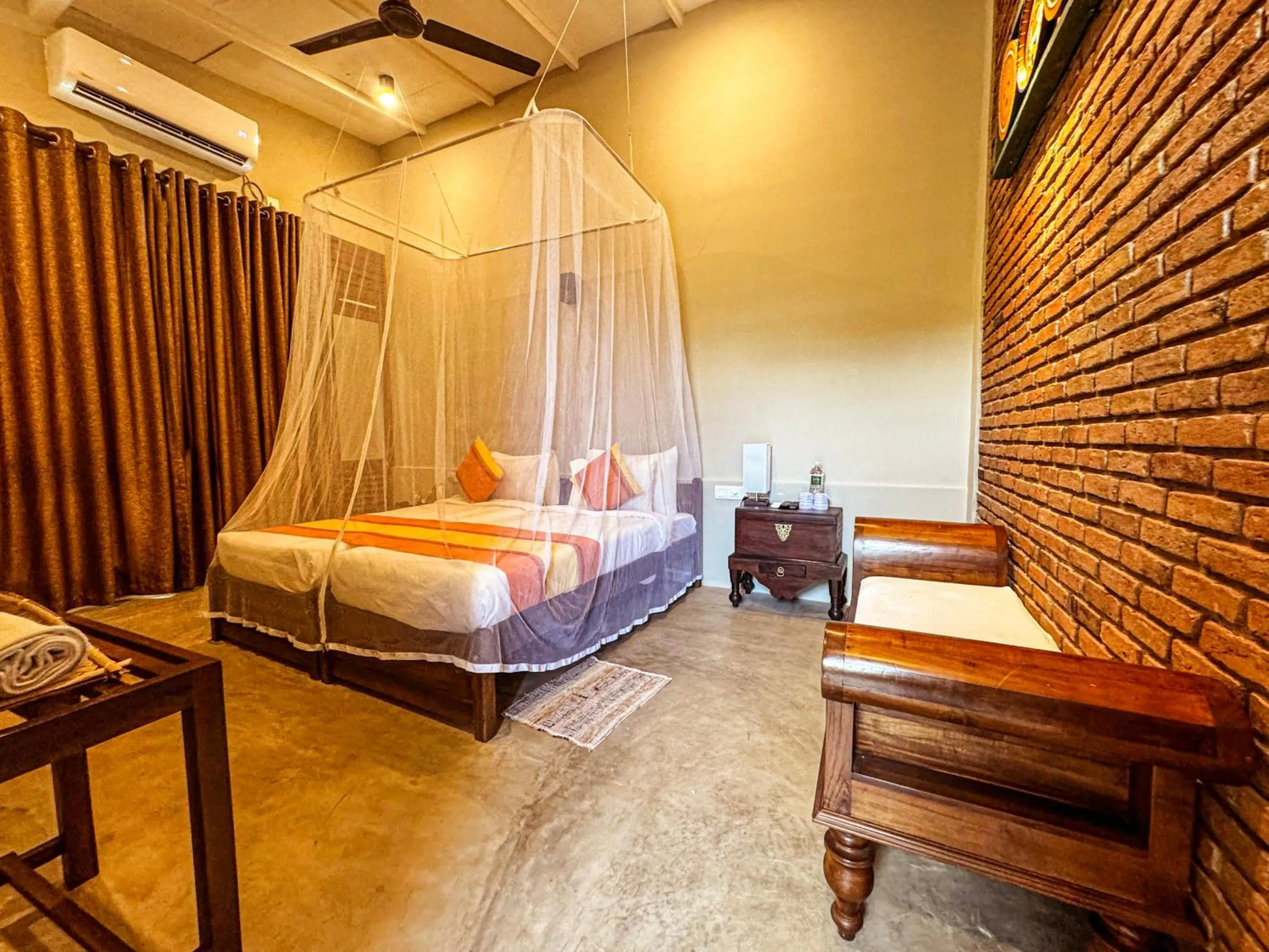 Bed in Ayur Ayur Resort & Ayurveda Retreat