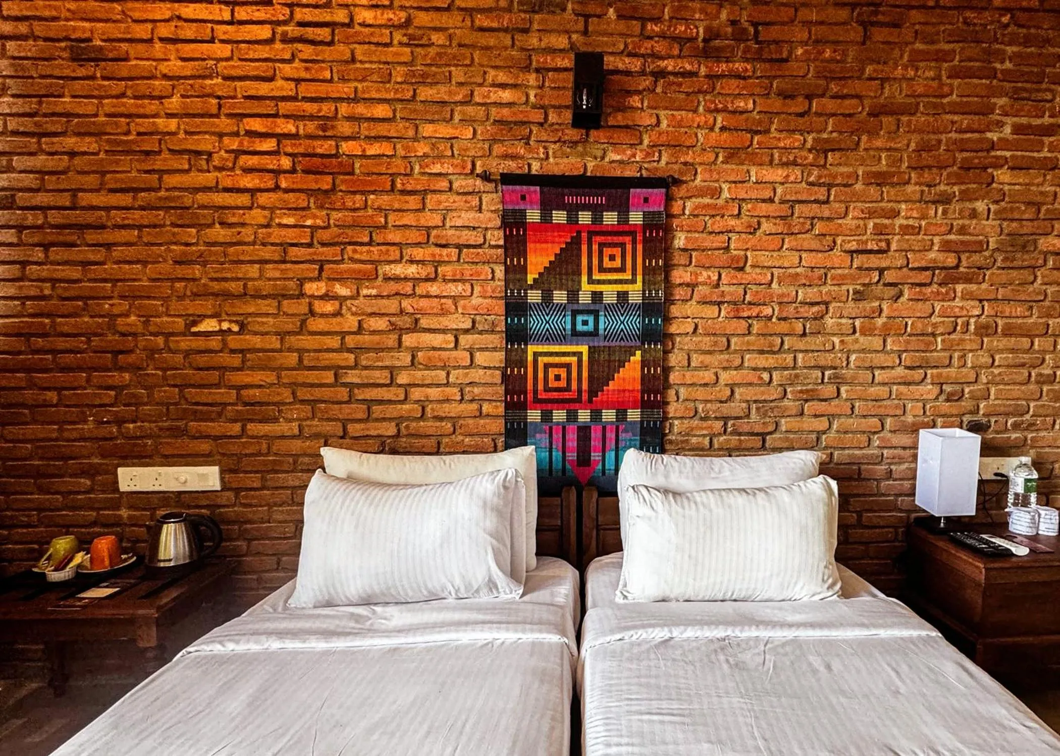 Bed in Ayur Ayur Resort & Ayurveda Retreat