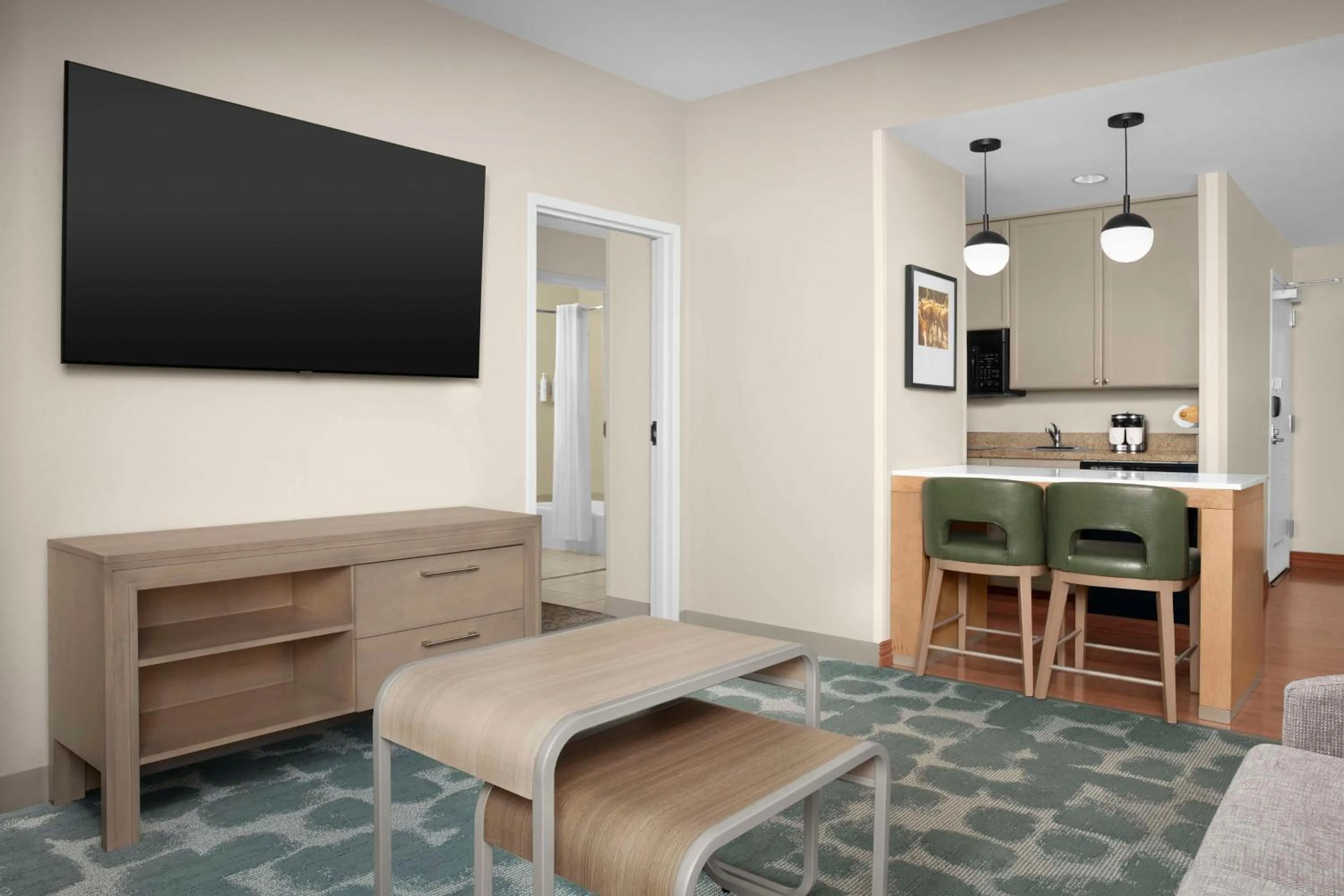 Living room in Homewood Suites by Hilton Irving-DFW Airport