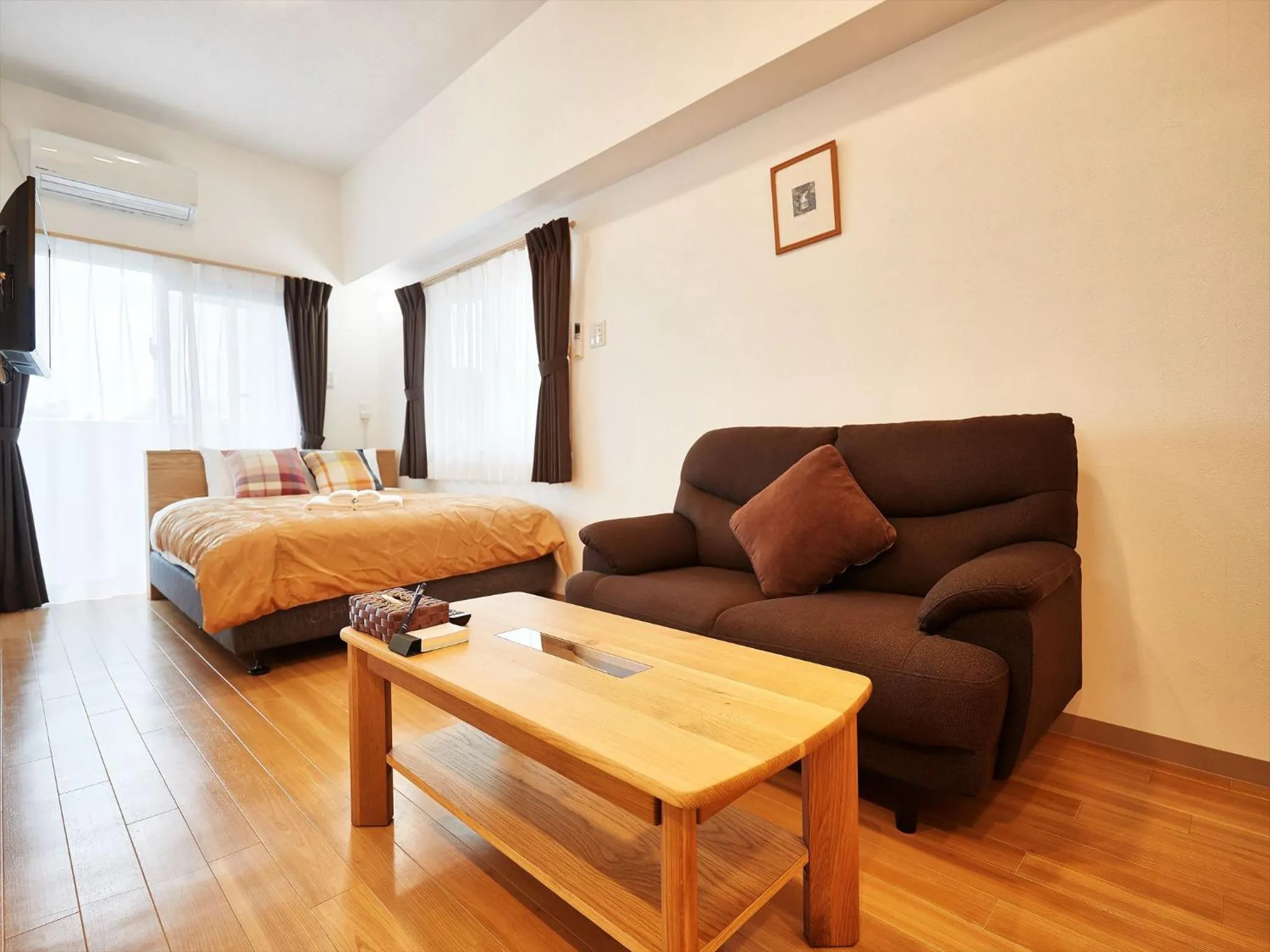 Photo of the whole room, Bed in M´s Stay Okinawa