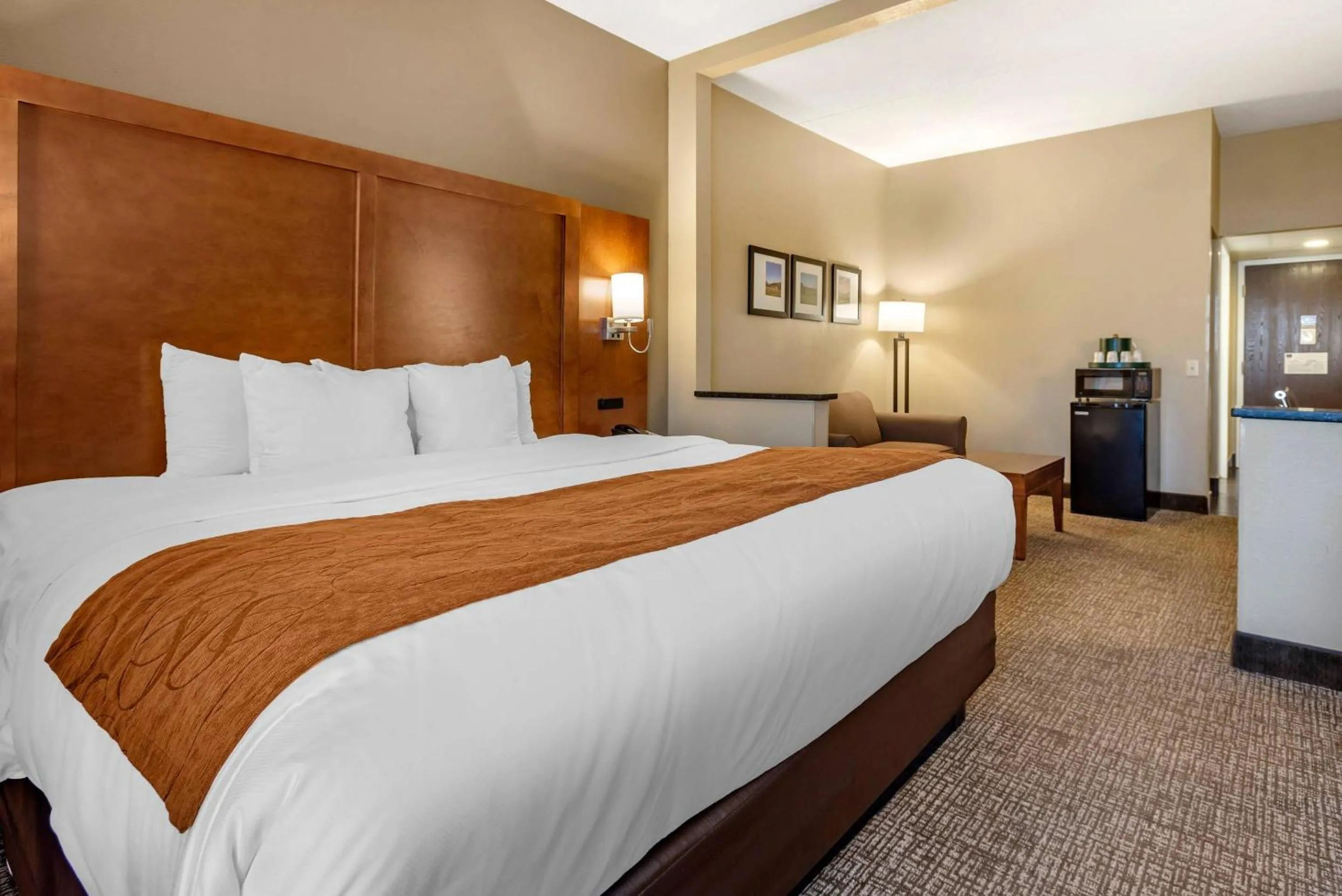 Bedroom, Bed in Comfort Suites Bethlehem Near Lehigh University and LVI Airport