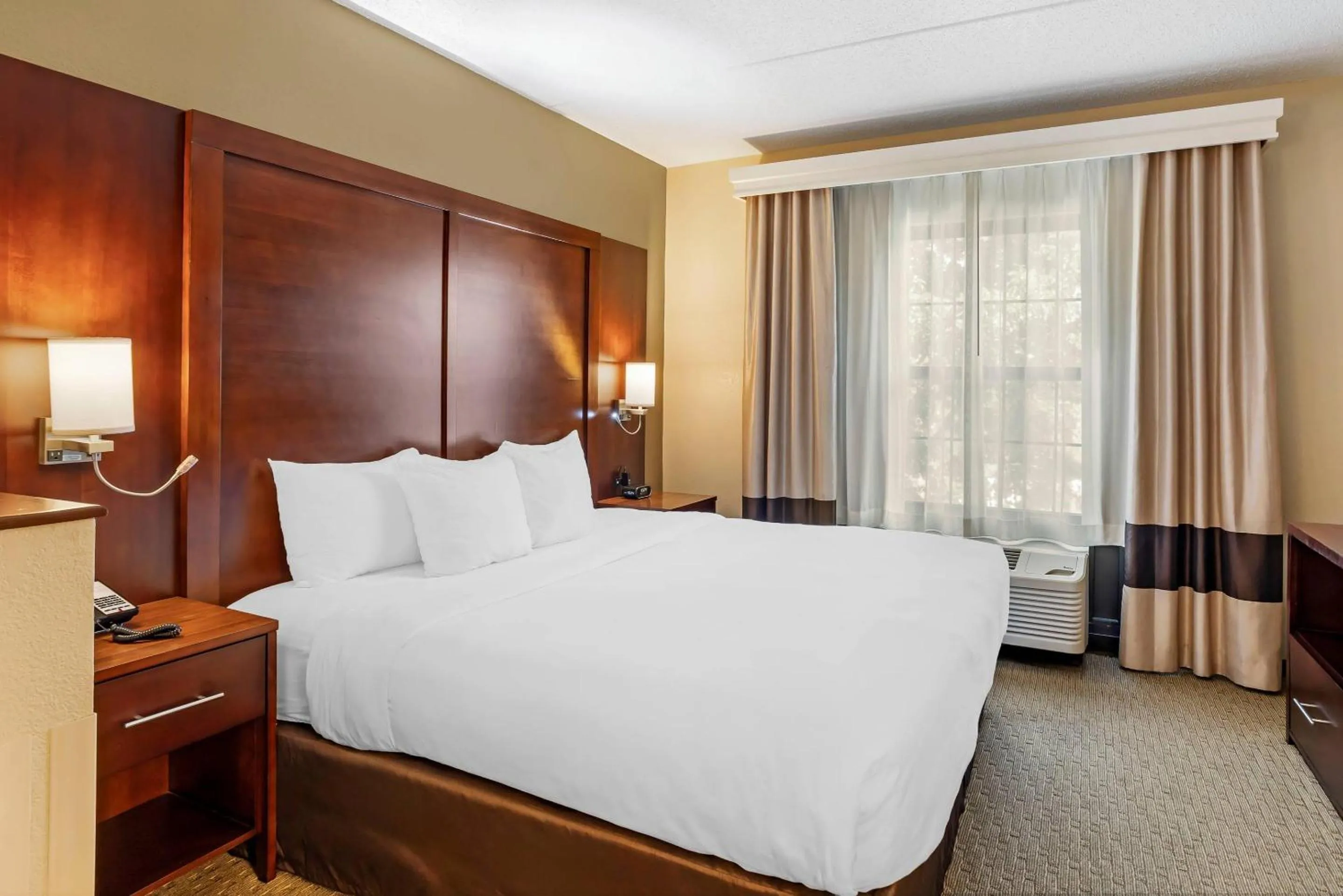 Bedroom, Bed in Comfort Suites State College near Penn State - Steps Away from PSU!