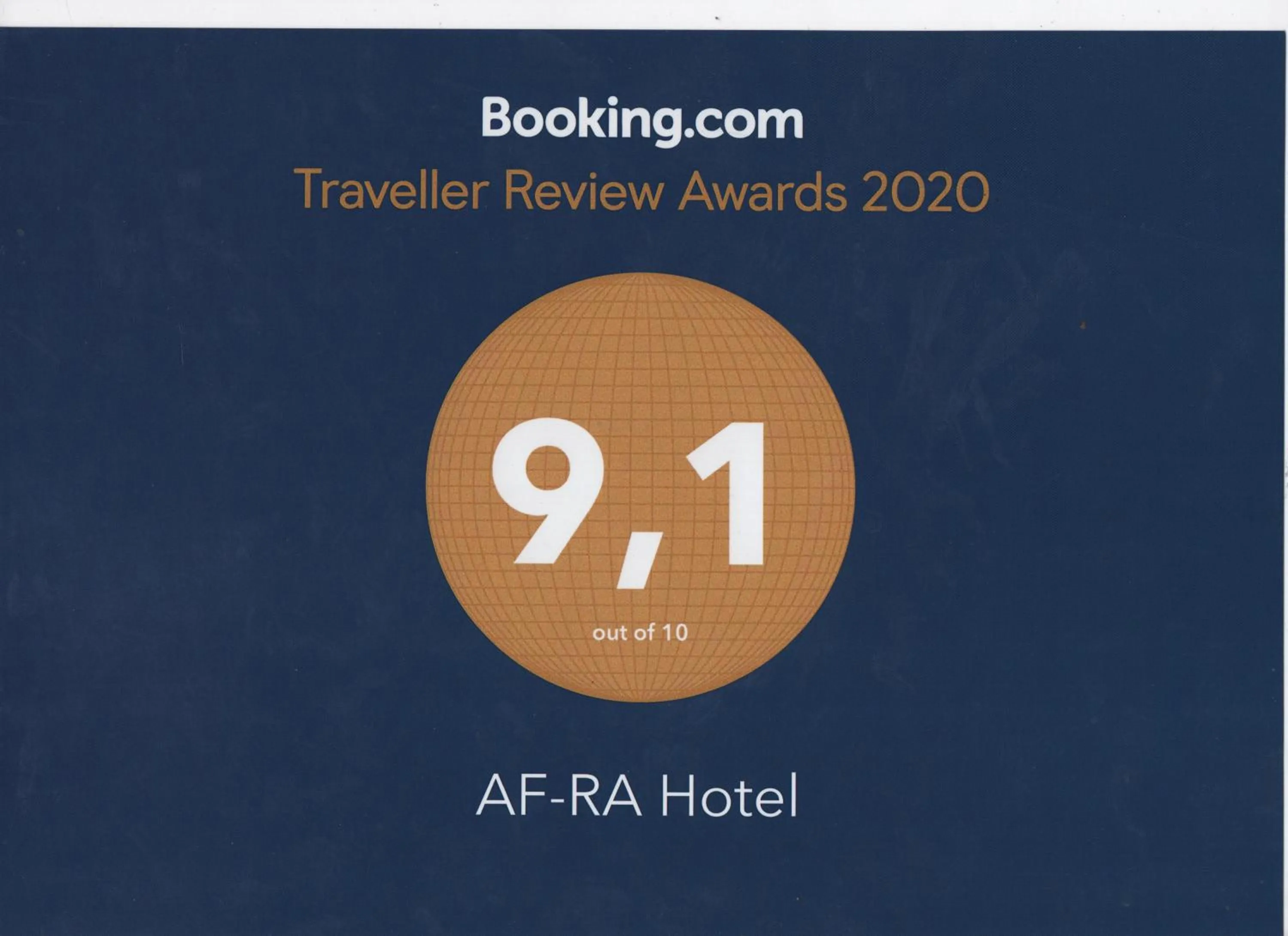 Logo/Certificate/Sign in AF-RA Hotel