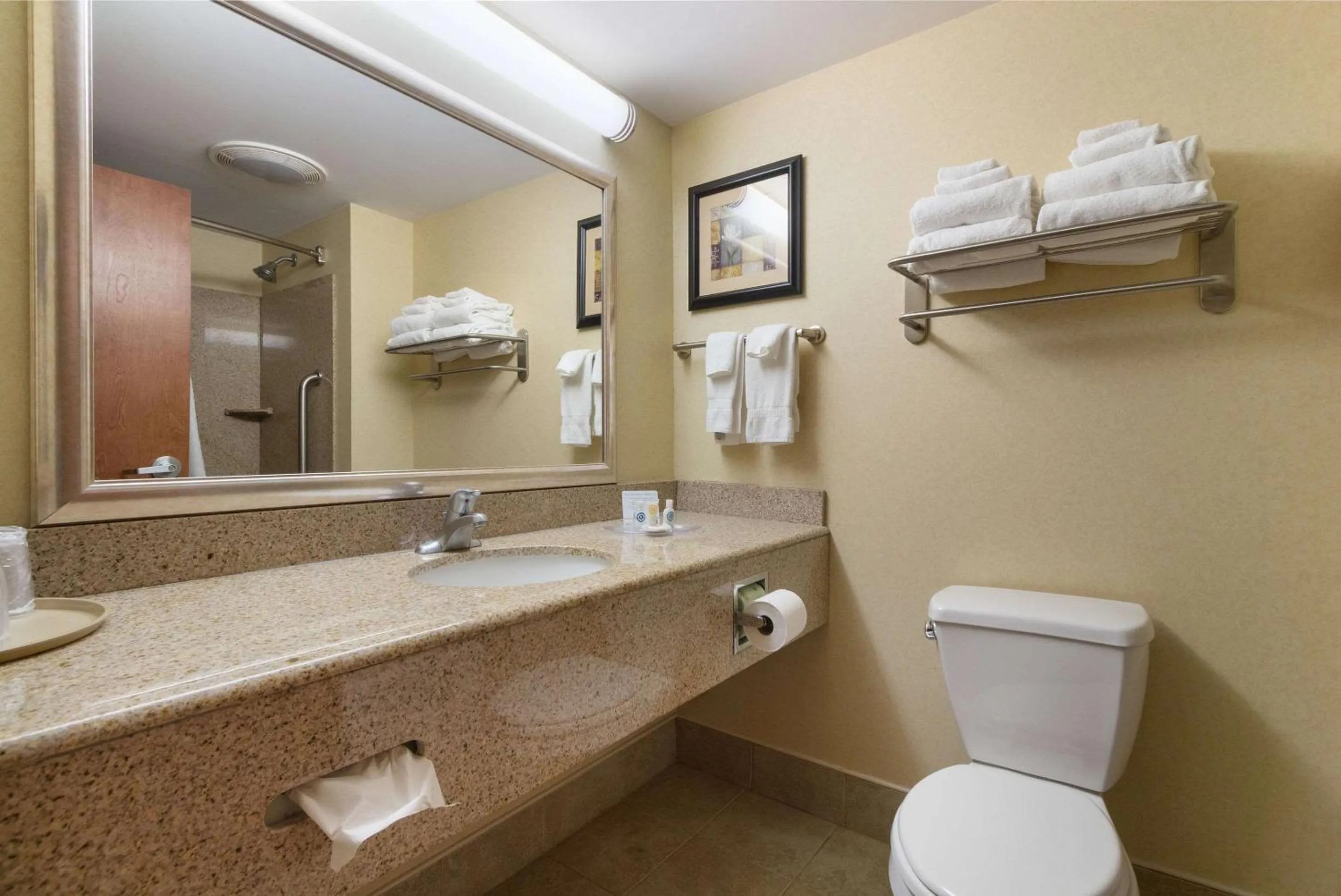Bathroom in Comfort Suites Near Gettysburg Battlefield Visitor Center