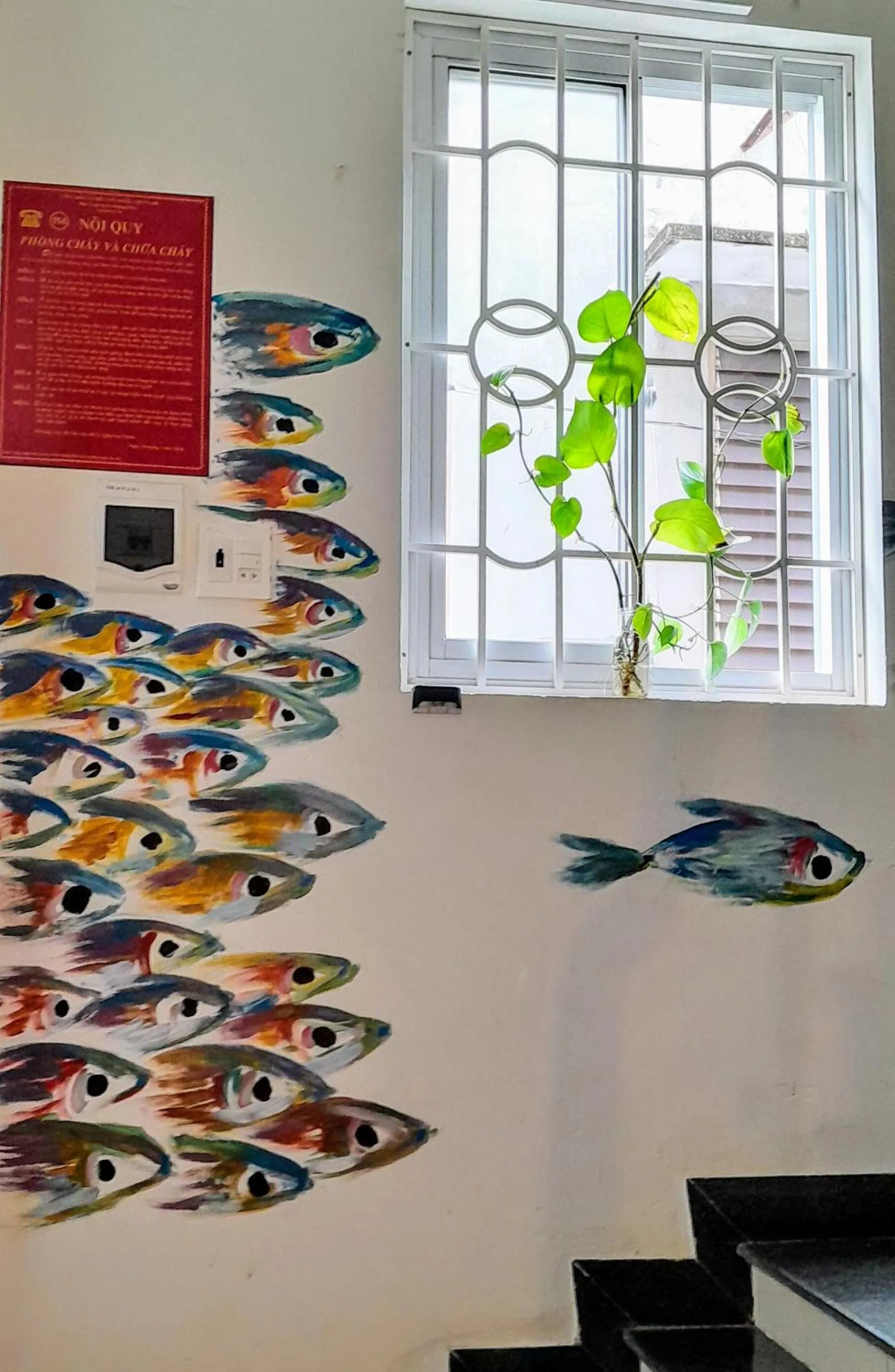 Decorative detail in Sông Suối Homestay