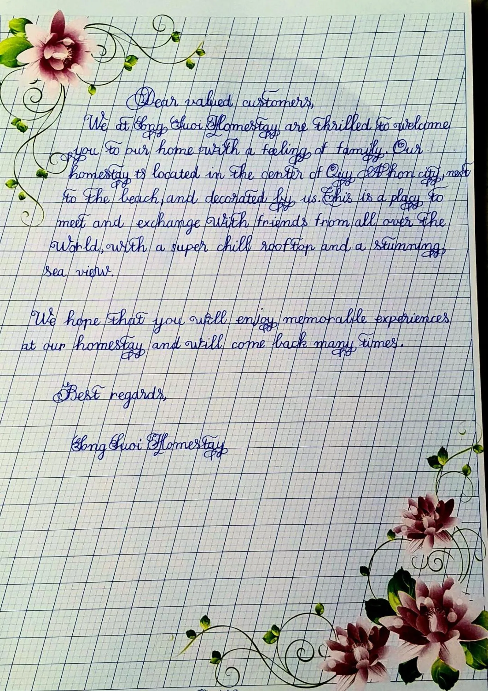 Text overlay in Sông Suối Homestay