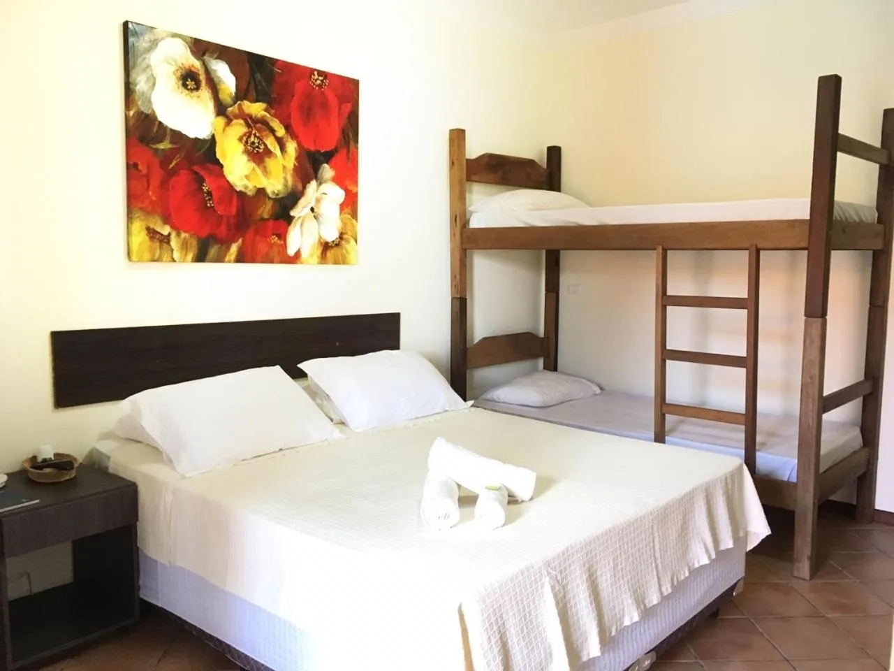 Bed in Pousada Canto Grande