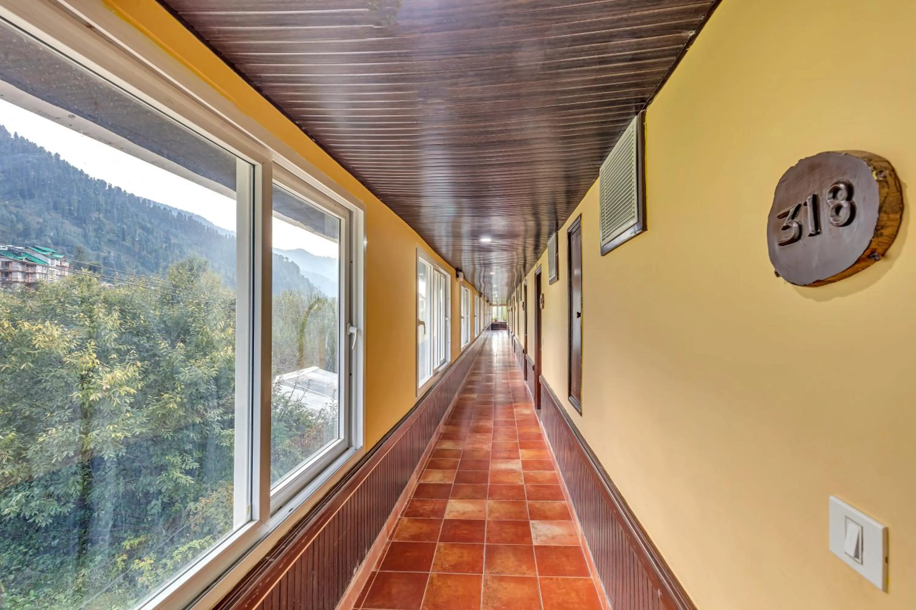 Inner courtyard view in Club Mahindra Snow Peaks Manali