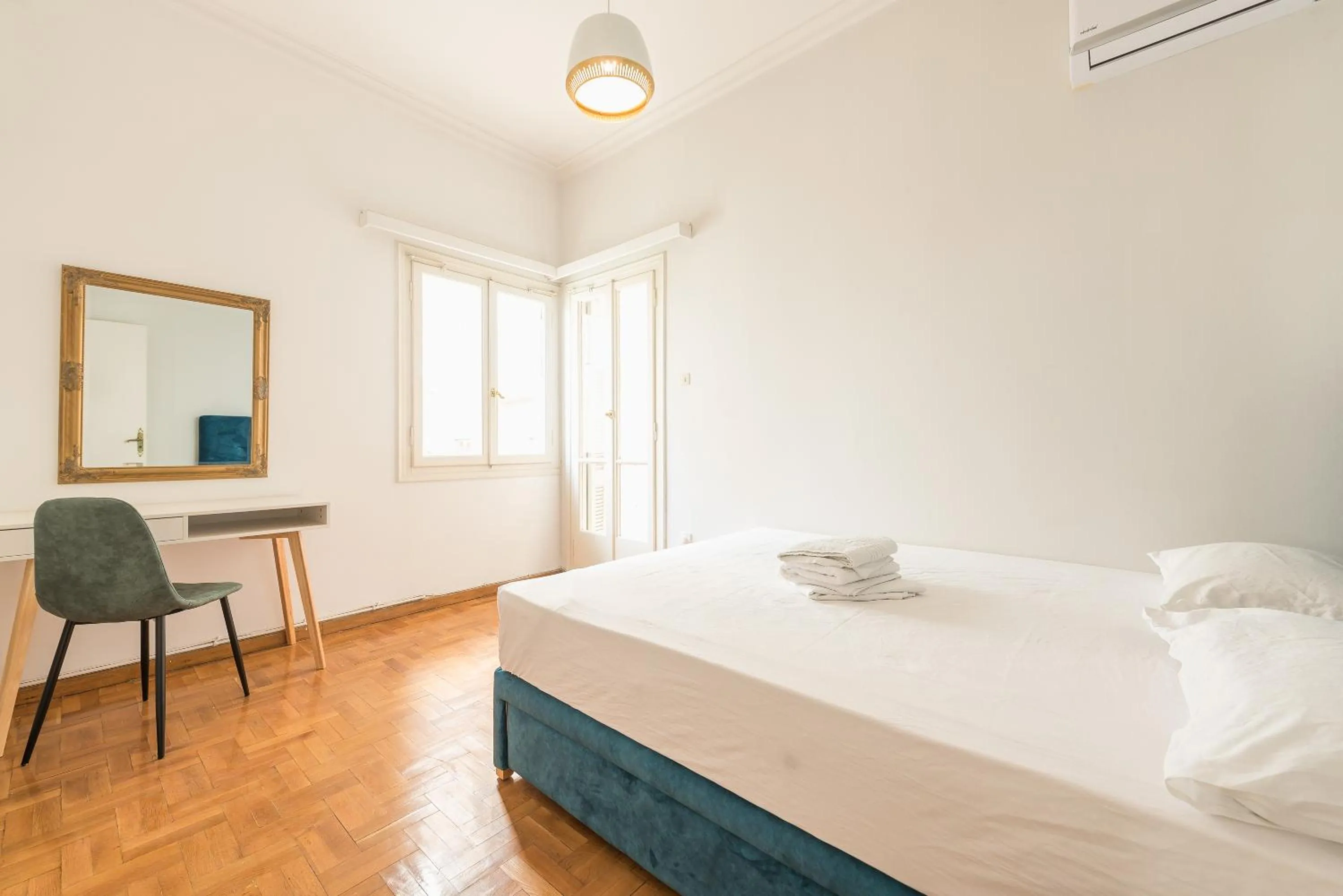 Bed in Athens Empire Paradise Apartment