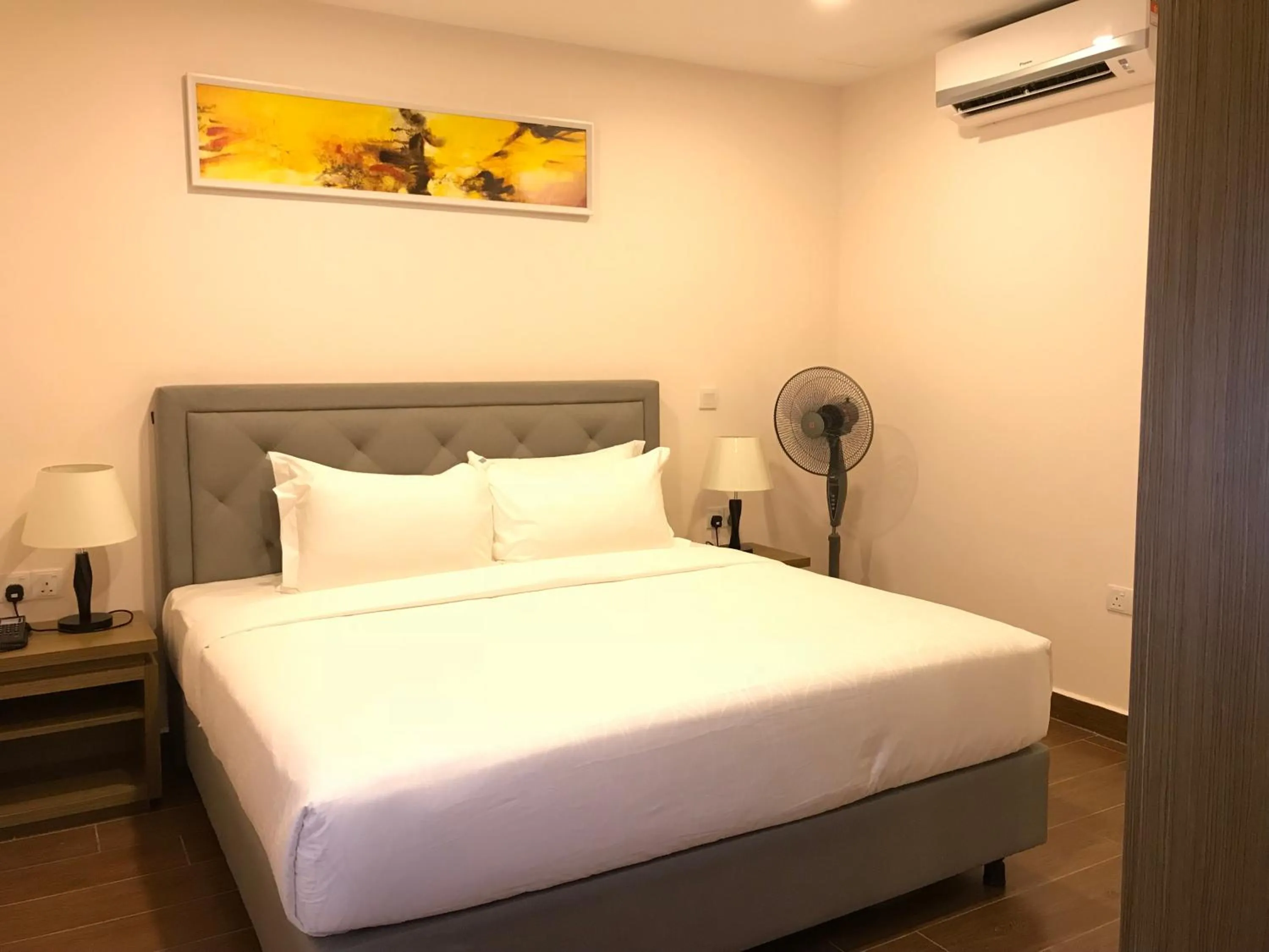 Bed in Lotus Seaview Beach Resort, Pengerang