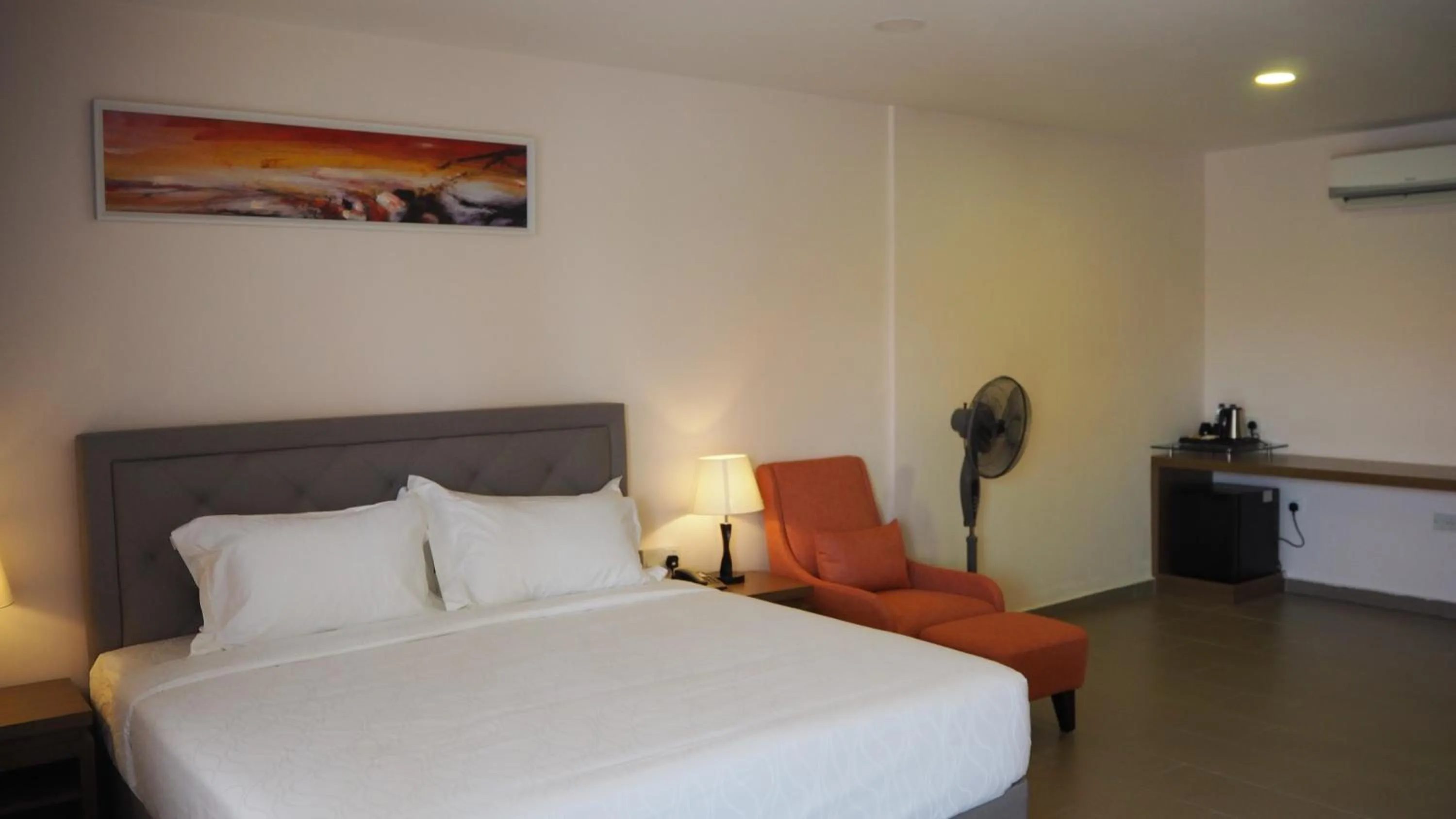 Bed in Lotus Seaview Beach Resort, Pengerang