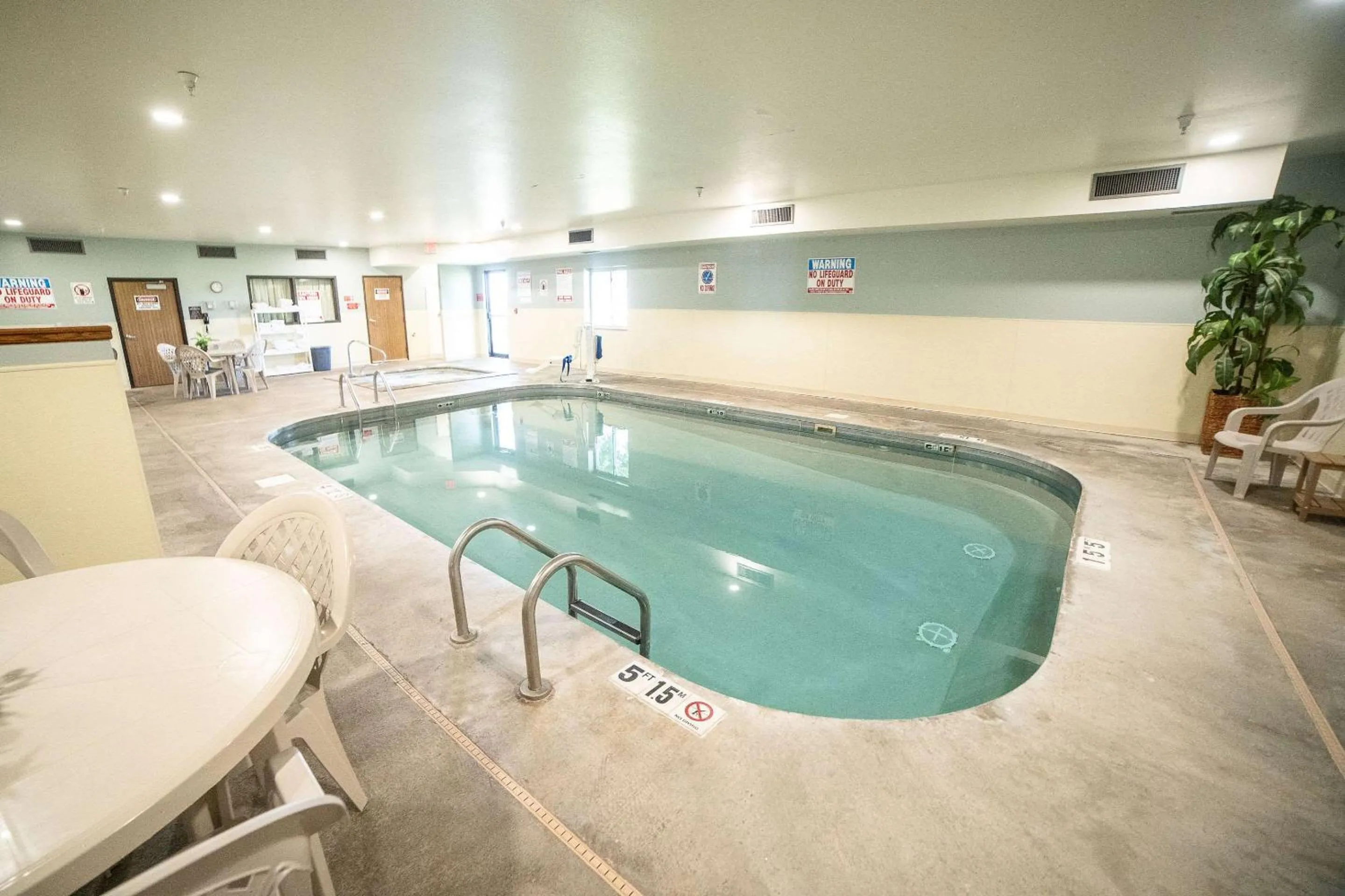 Swimming pool in Quality Inn & Suites Watertown near Prairie Lakes Ice Arena