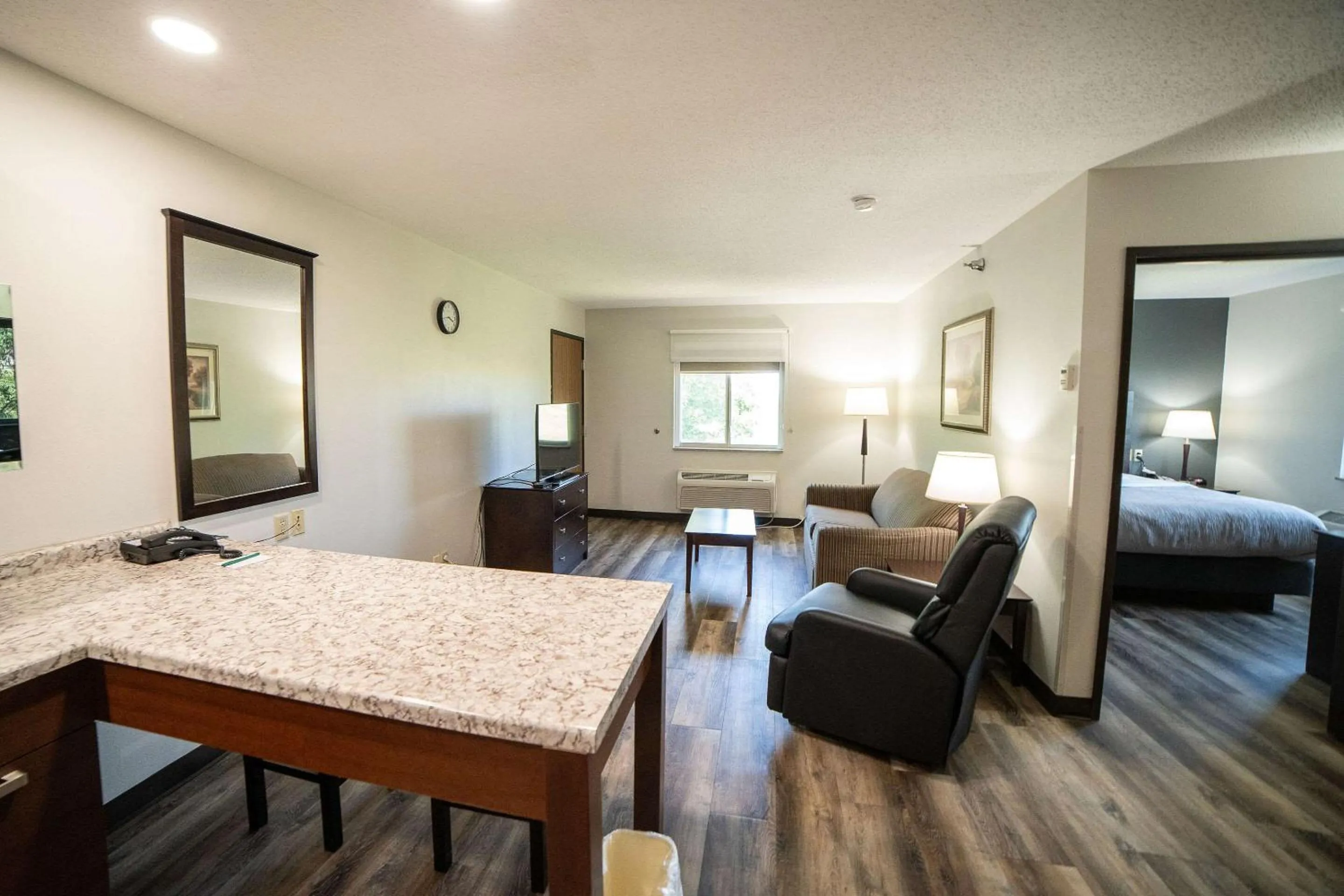 Bedroom, Bed in Quality Inn & Suites Watertown near Prairie Lakes Ice Arena