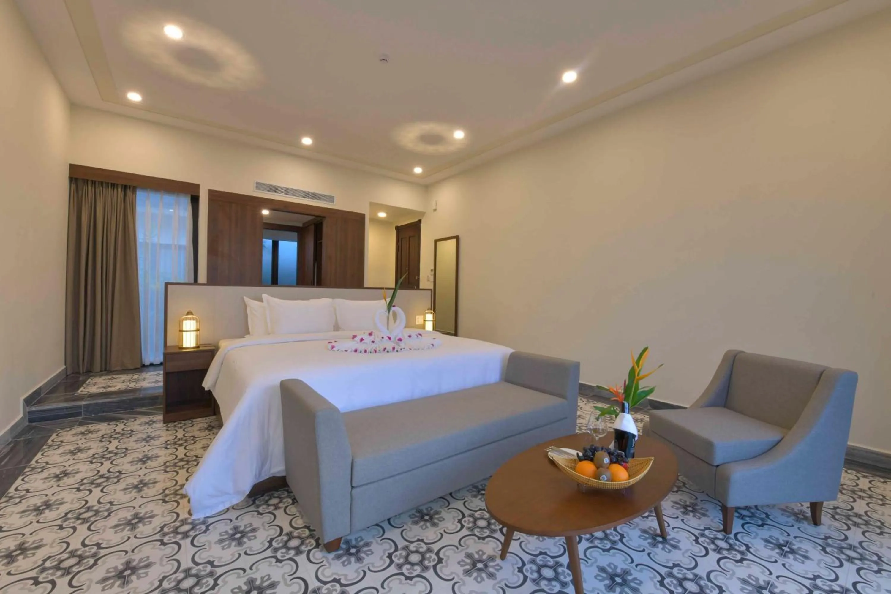 Bed in CocoLand Thu Xa Ancient Town Resort