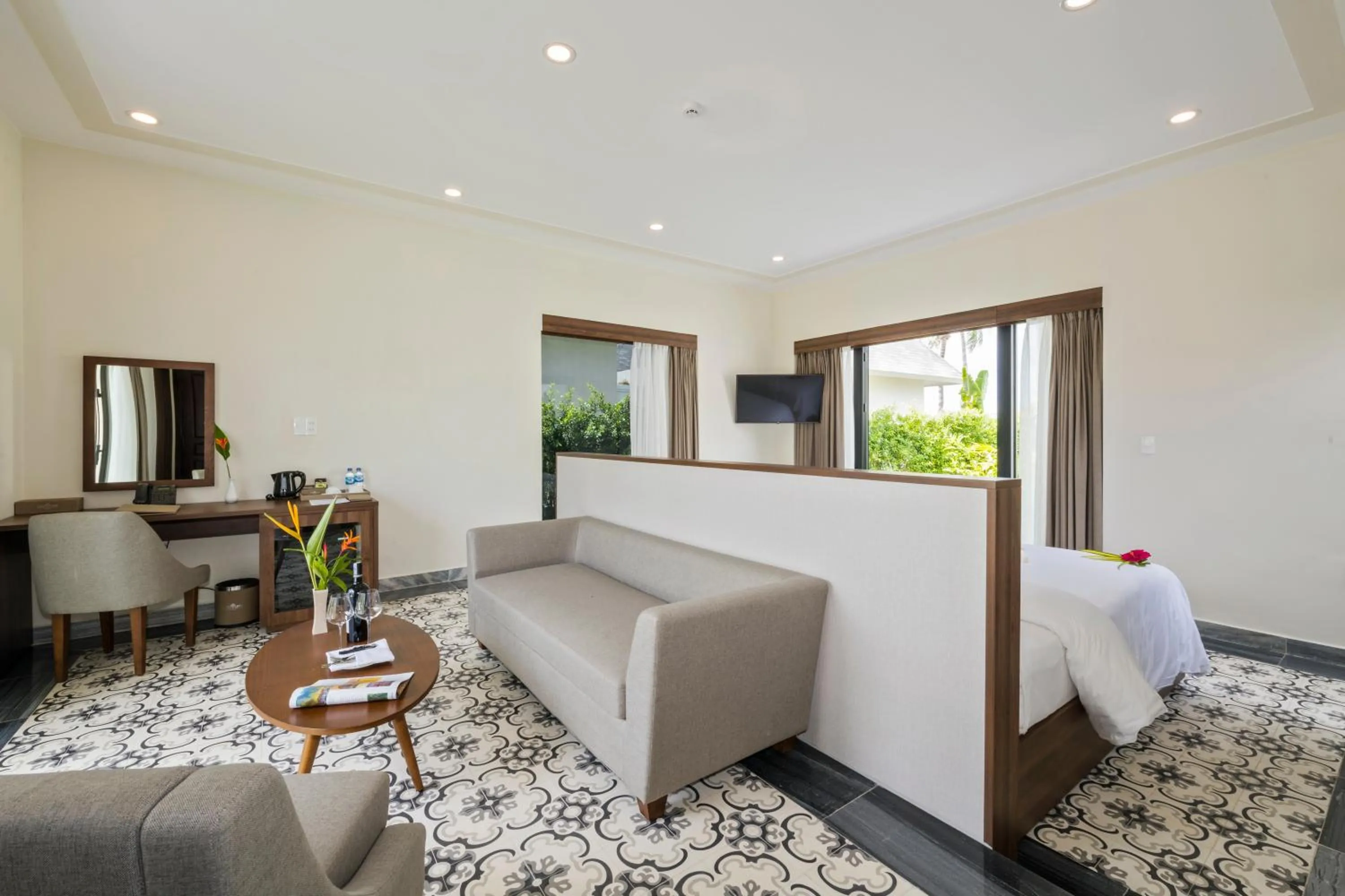 Bed in CocoLand Thu Xa Ancient Town Resort