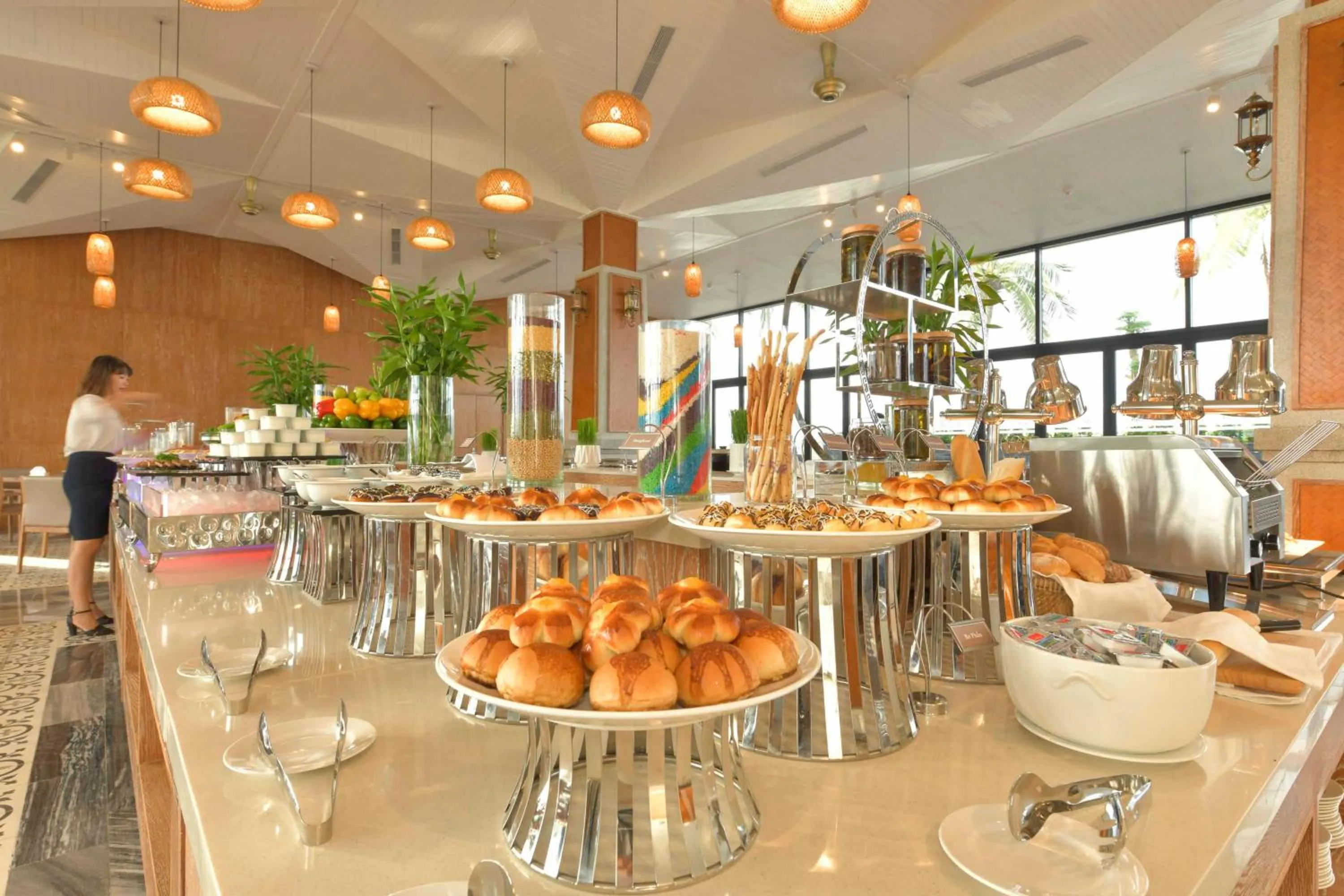 Buffet breakfast in CocoLand Thu Xa Ancient Town Resort