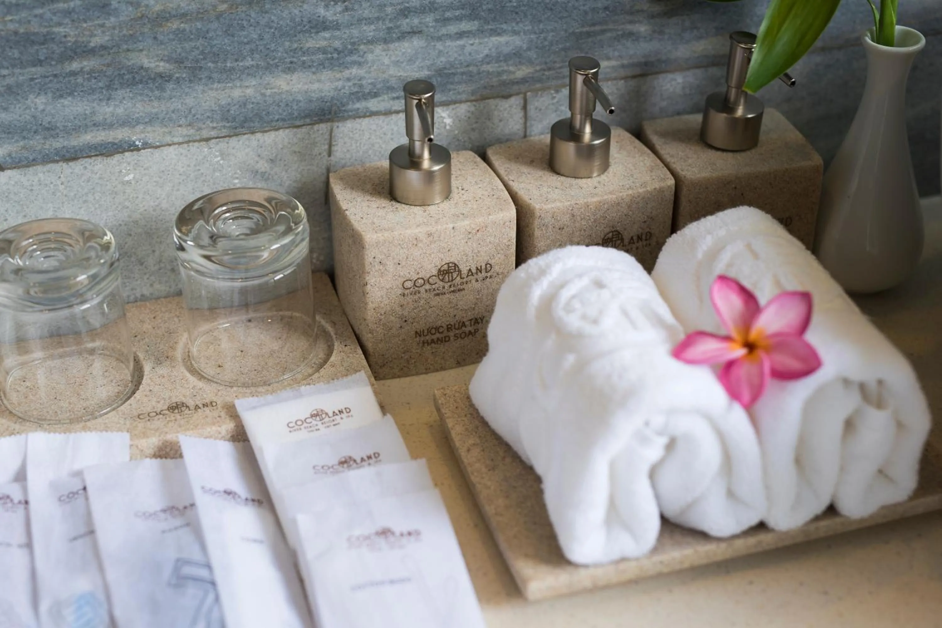 Bathroom in CocoLand Thu Xa Ancient Town Resort