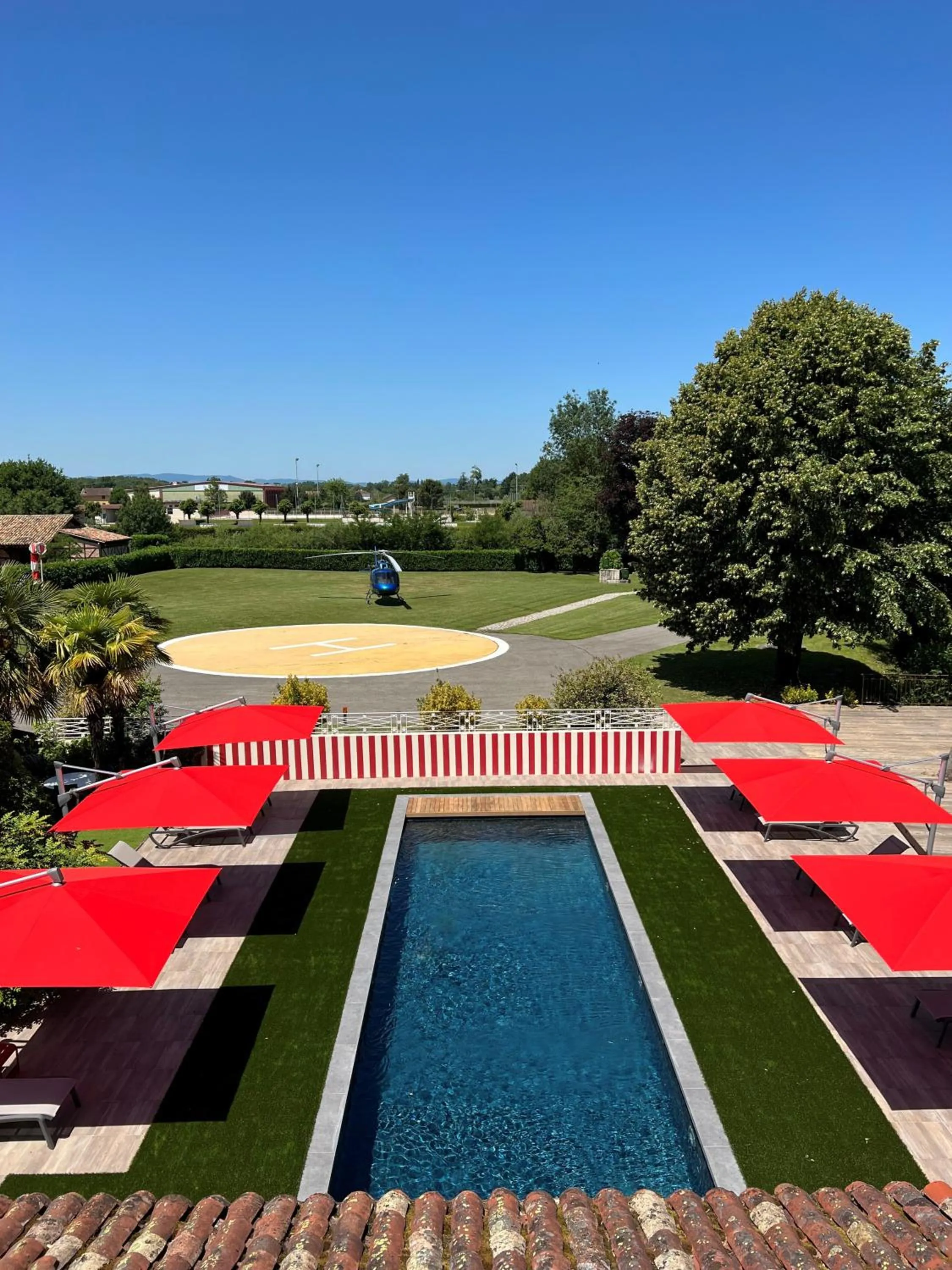 Pool view in Georges Blanc Parc & Spa