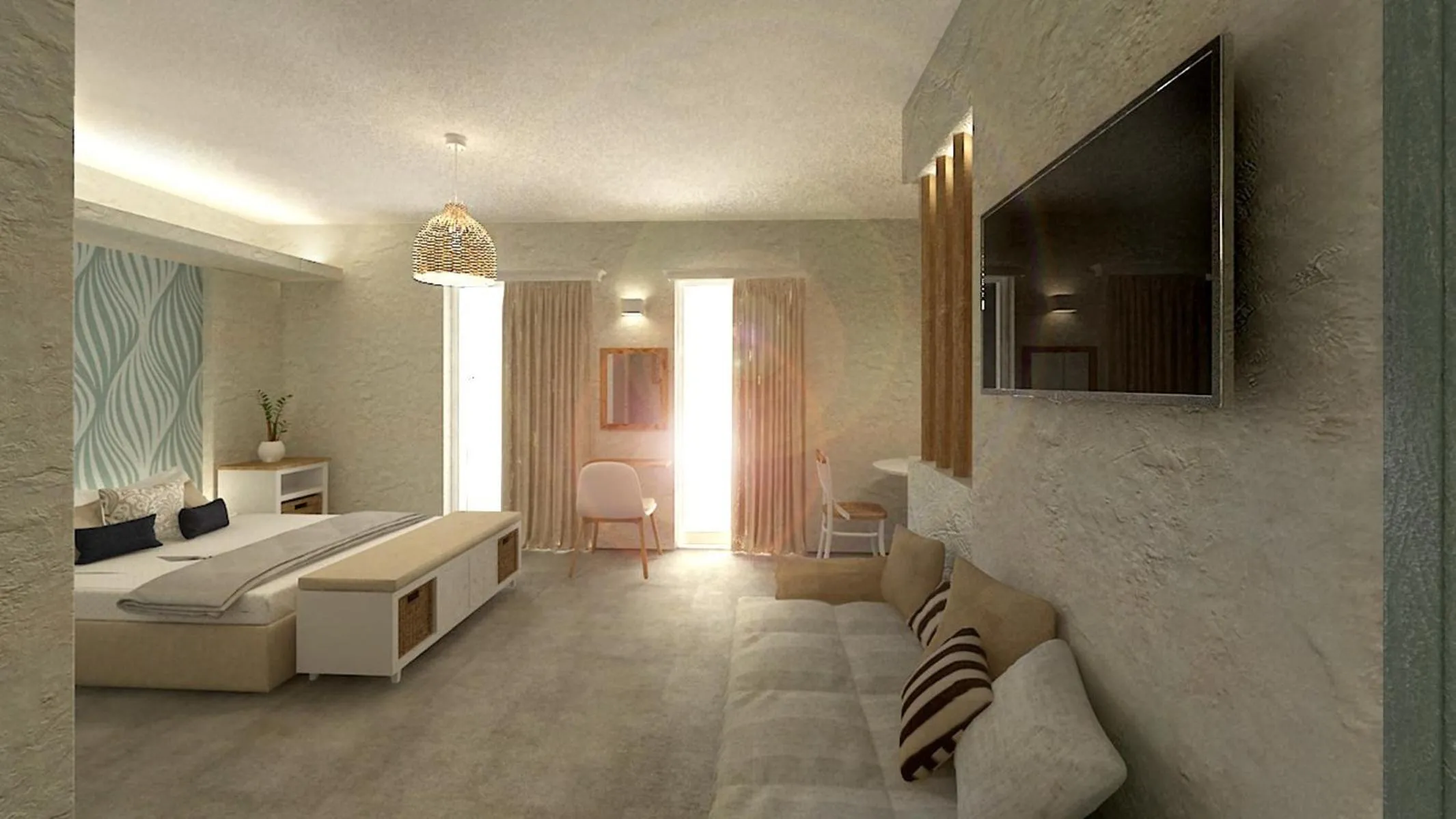 TV and multimedia, Bed in Aeolia suites