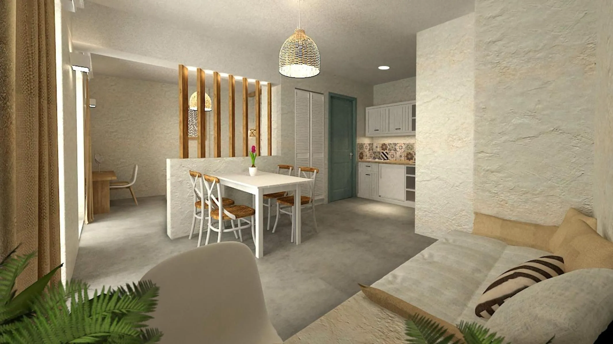 Seating area in Aeolia suites