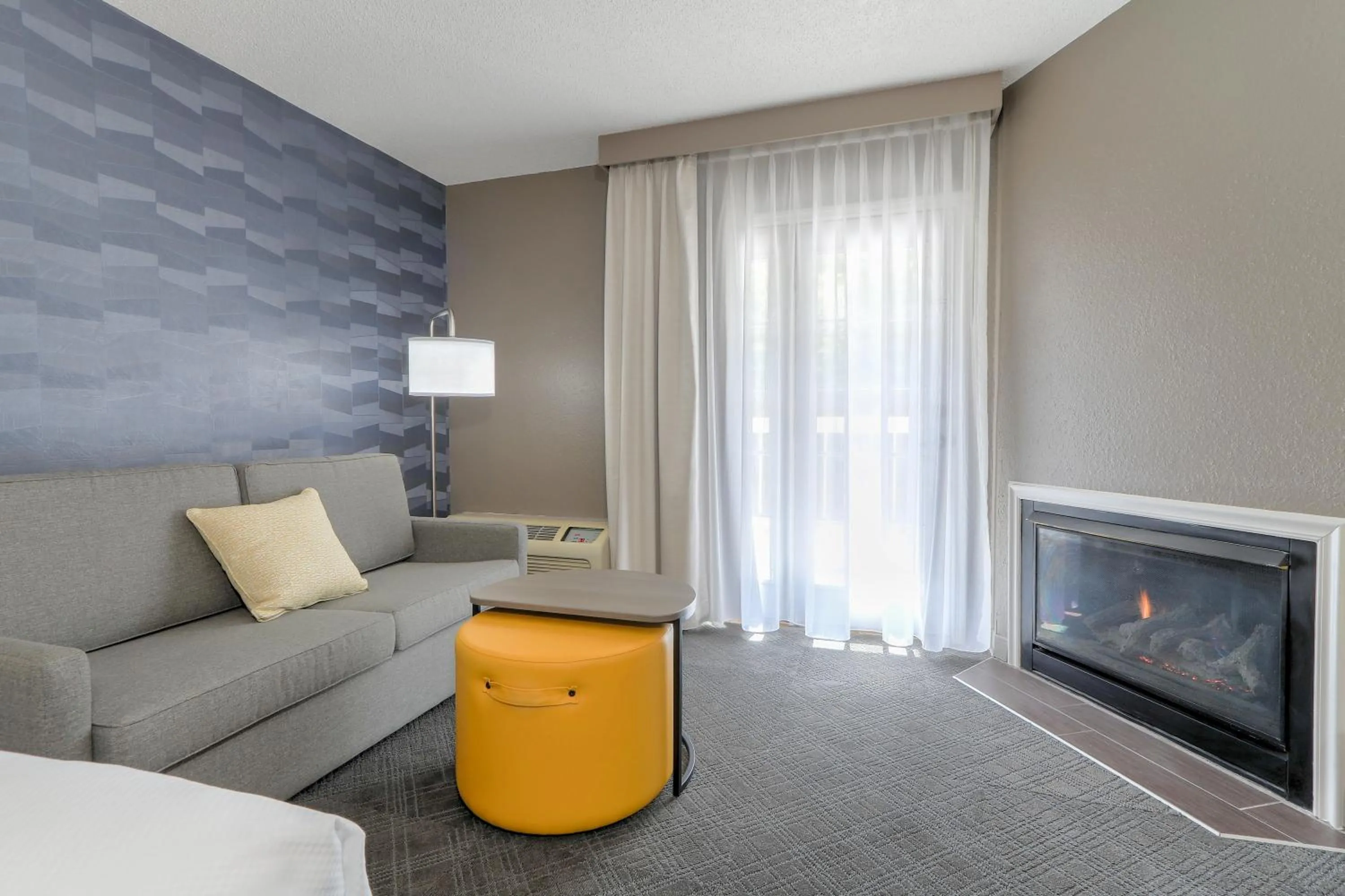 fireplace in Comfort Inn & Suites at Dollywood Lane