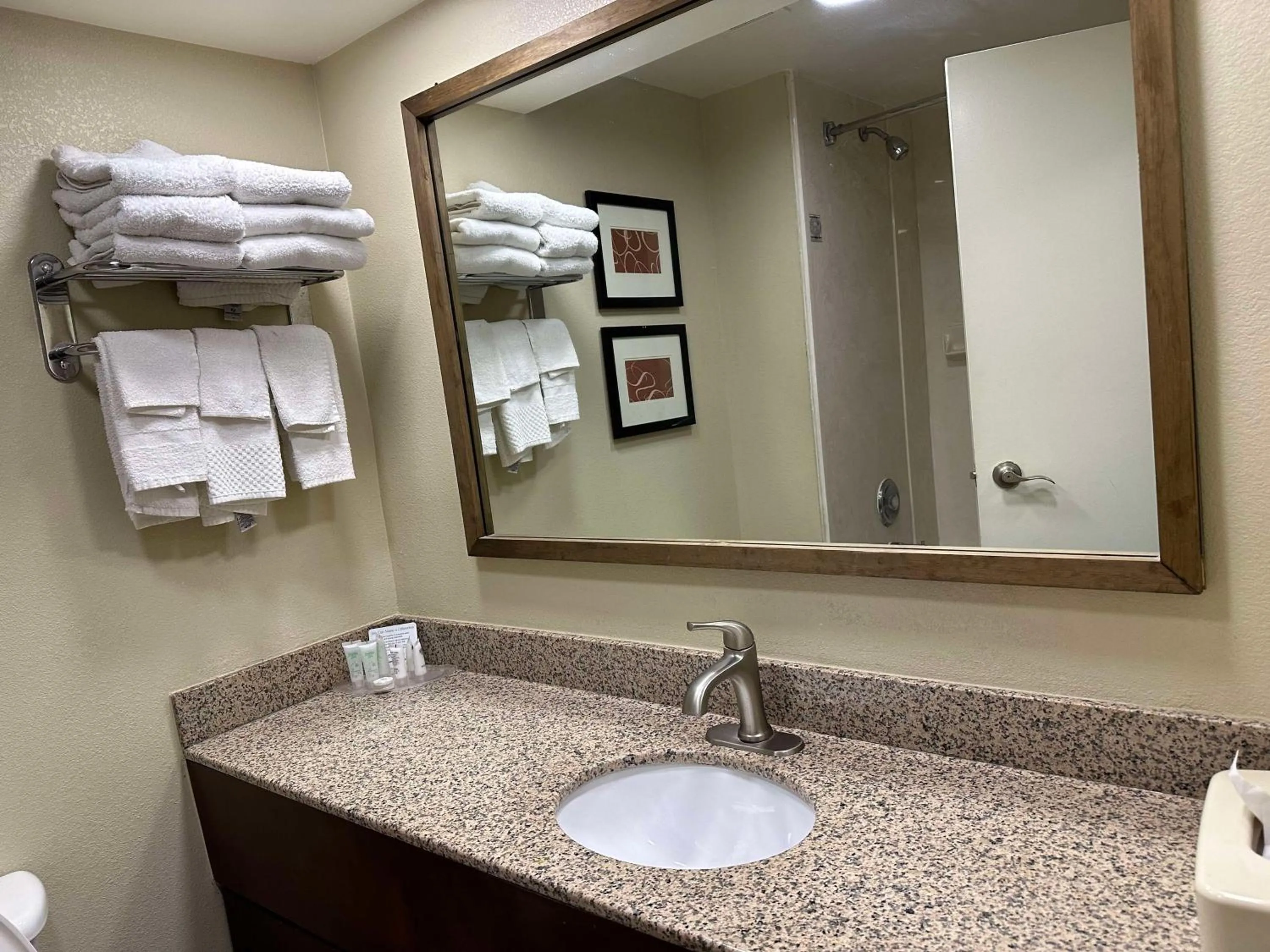 Bathroom in Vista Suites Near Island and Leconte Convention Center