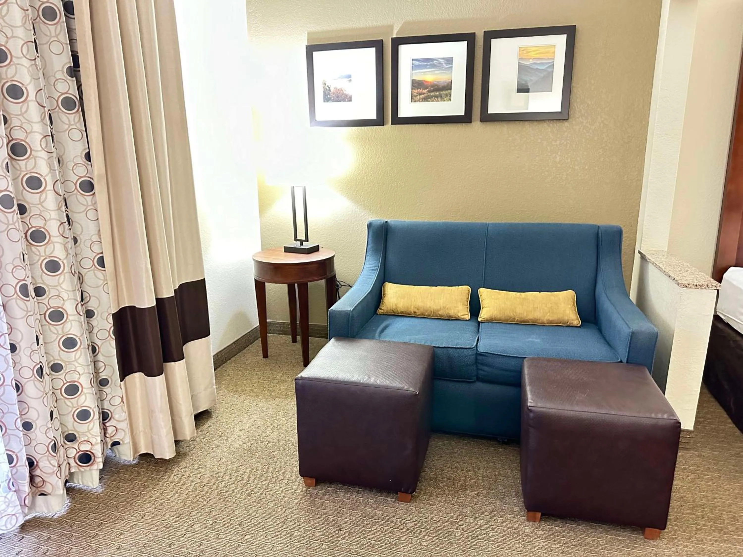 Bedroom in Vista Suites Near Island and Leconte Convention Center